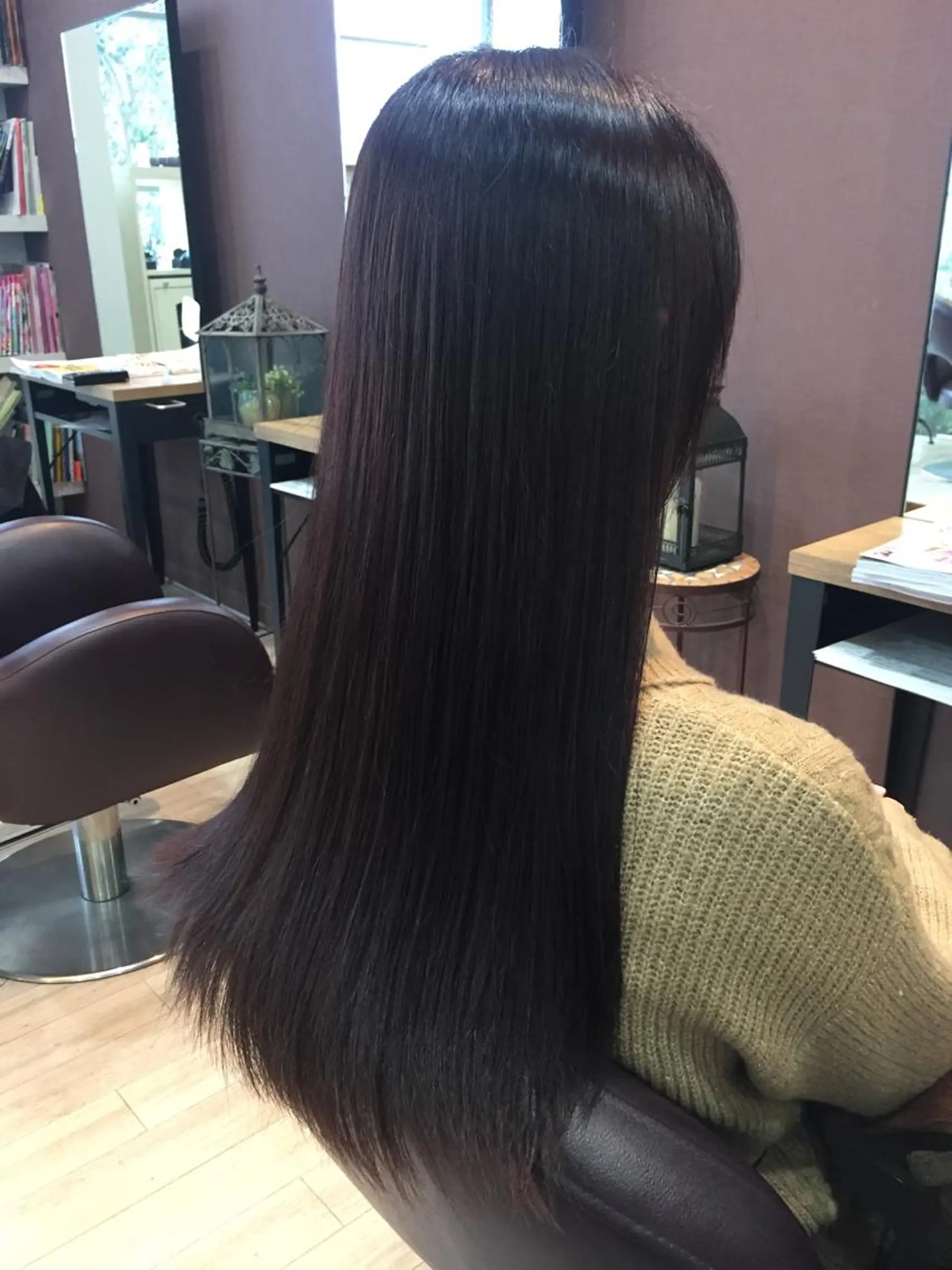 ロング カラー ラベンダーカラー 菅井 敏樹のヘアスタイル