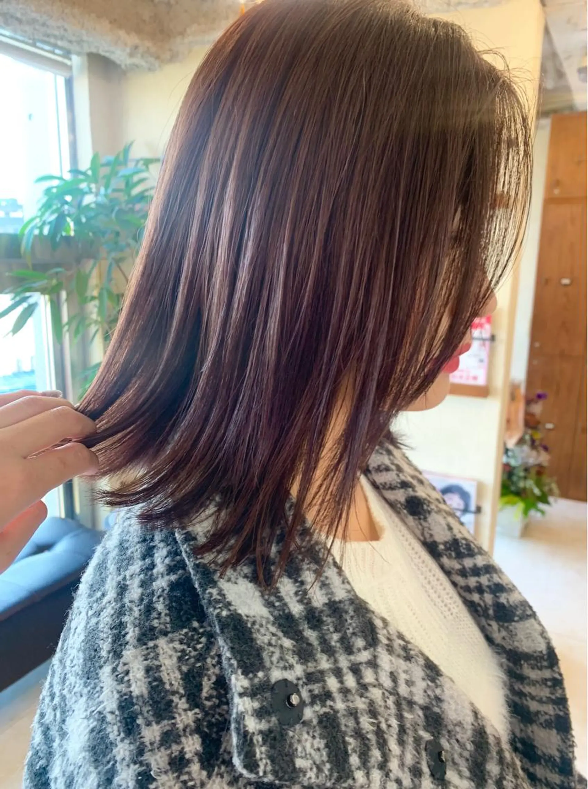 ミディアム カラー カット 縮毛矯正 トリートメント EARTH調布店 miyuのヘアスタイル