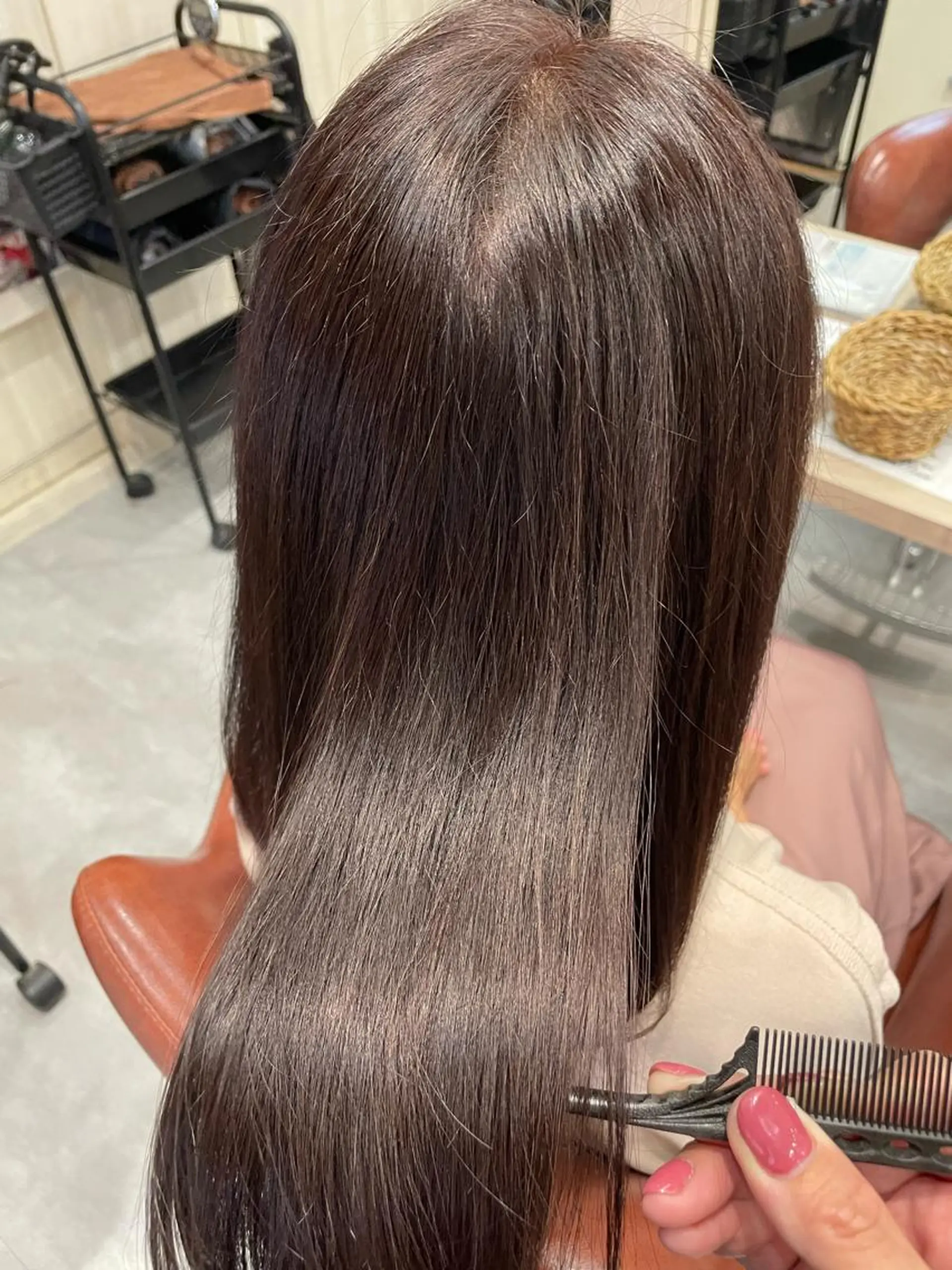 セミロング ヘアカラー 永田 まどかのヘアスタイル