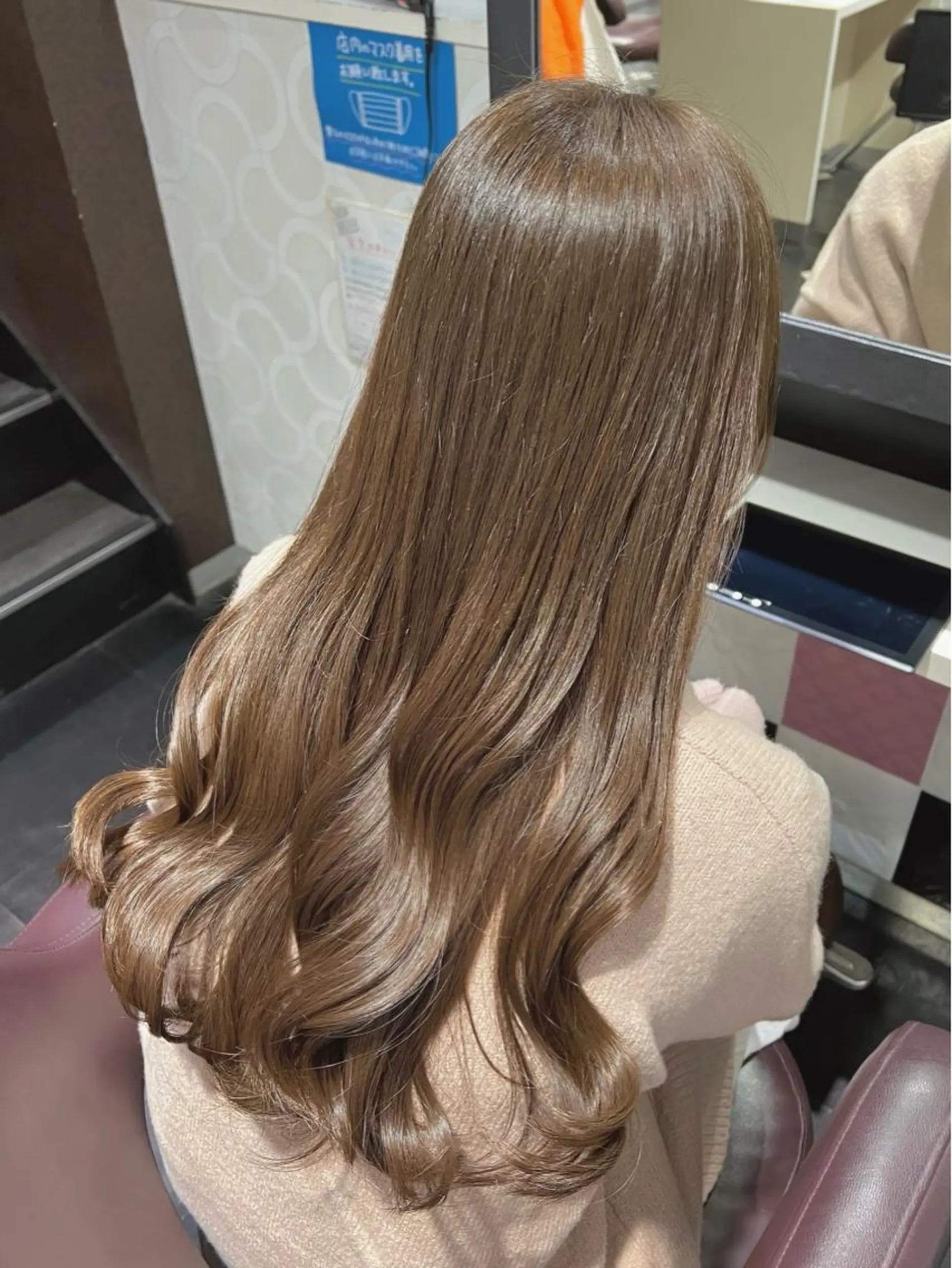 ロング カラー アッシュ ベージュカラー ブラウンカラー ヘーゼル ミルクティーベージュ 韓国ヘア ♡tomimaのヘアスタイル