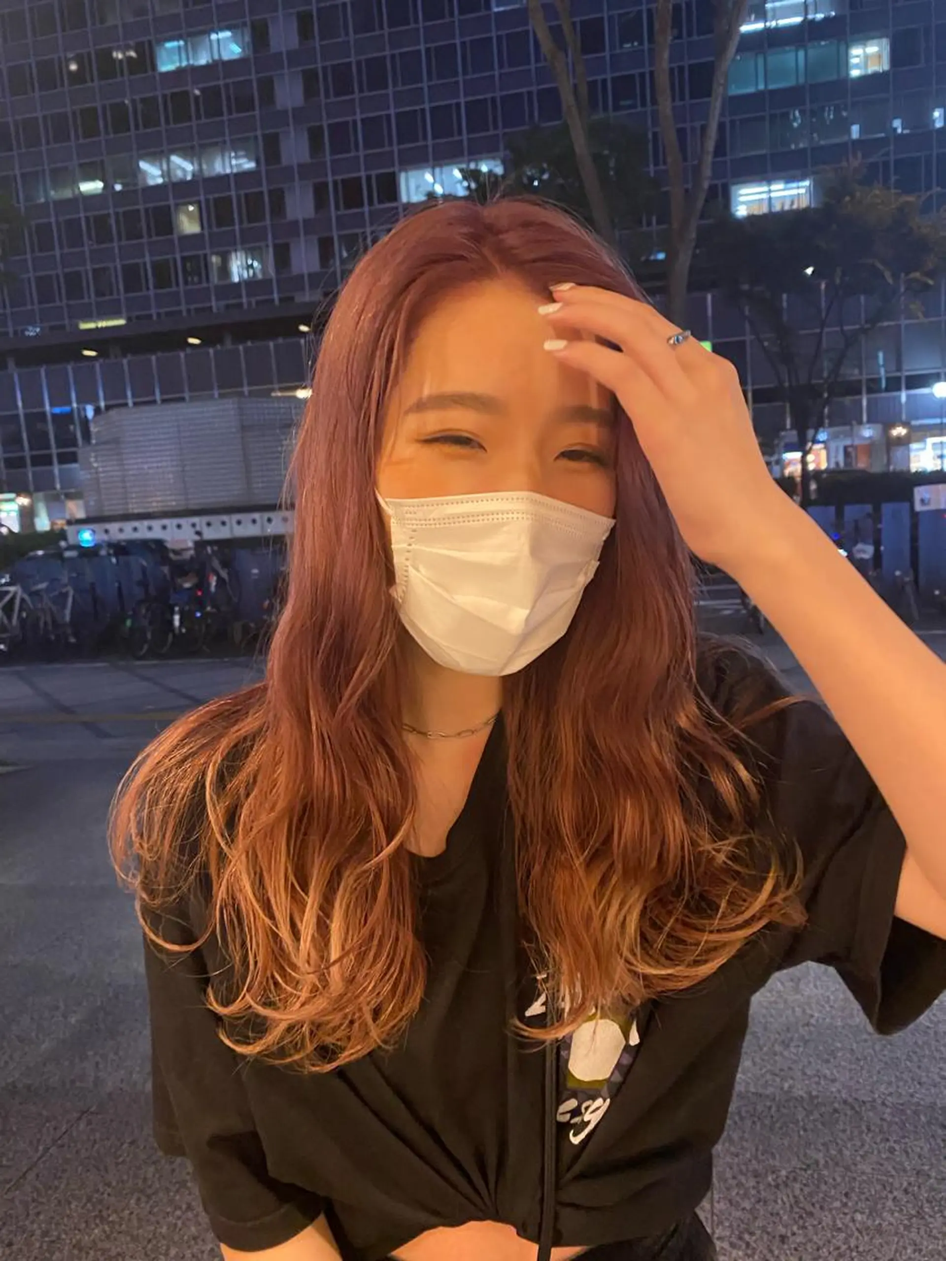 ロング デザインカラー/ボブ ブリーチカラー/ユリのヘアスタイル