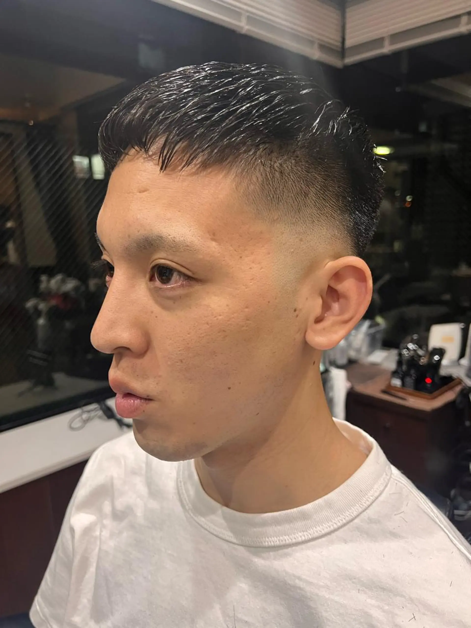 ショート パーマ メンズ 銀座バルビエグラン 角田雅樹（夜限定）のヘアスタイル