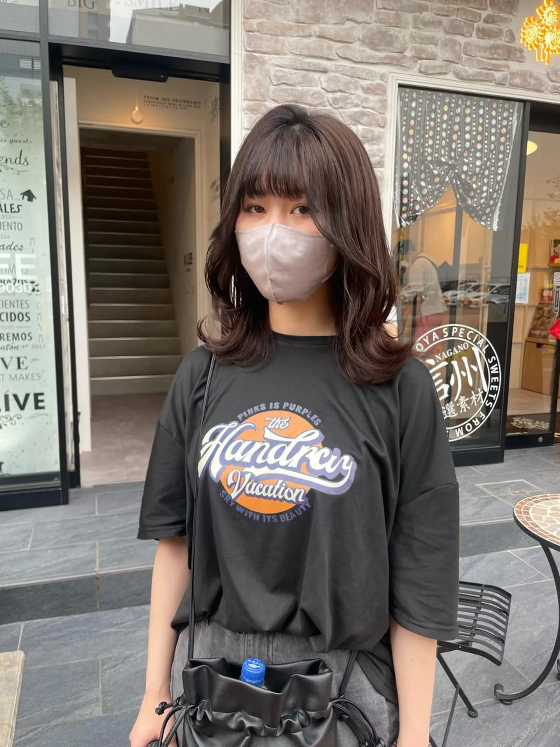 セミロング アッシュ アッシュグレー アッシュグレージュ 顔周りカット おくれ毛 カット ヘアカラー 久保田 千尋のヘアスタイル