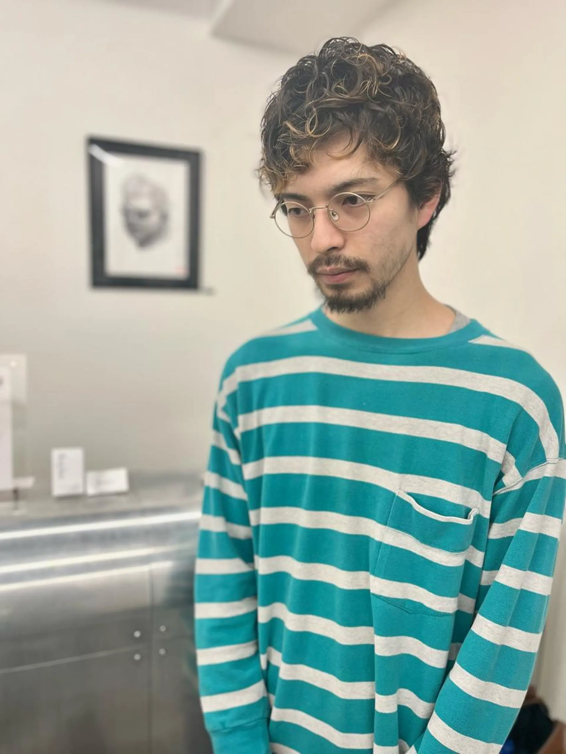 ショート パーマ メンズ カット パーマ KEPKA ヤマグチ 天神 今泉のヘアスタイル