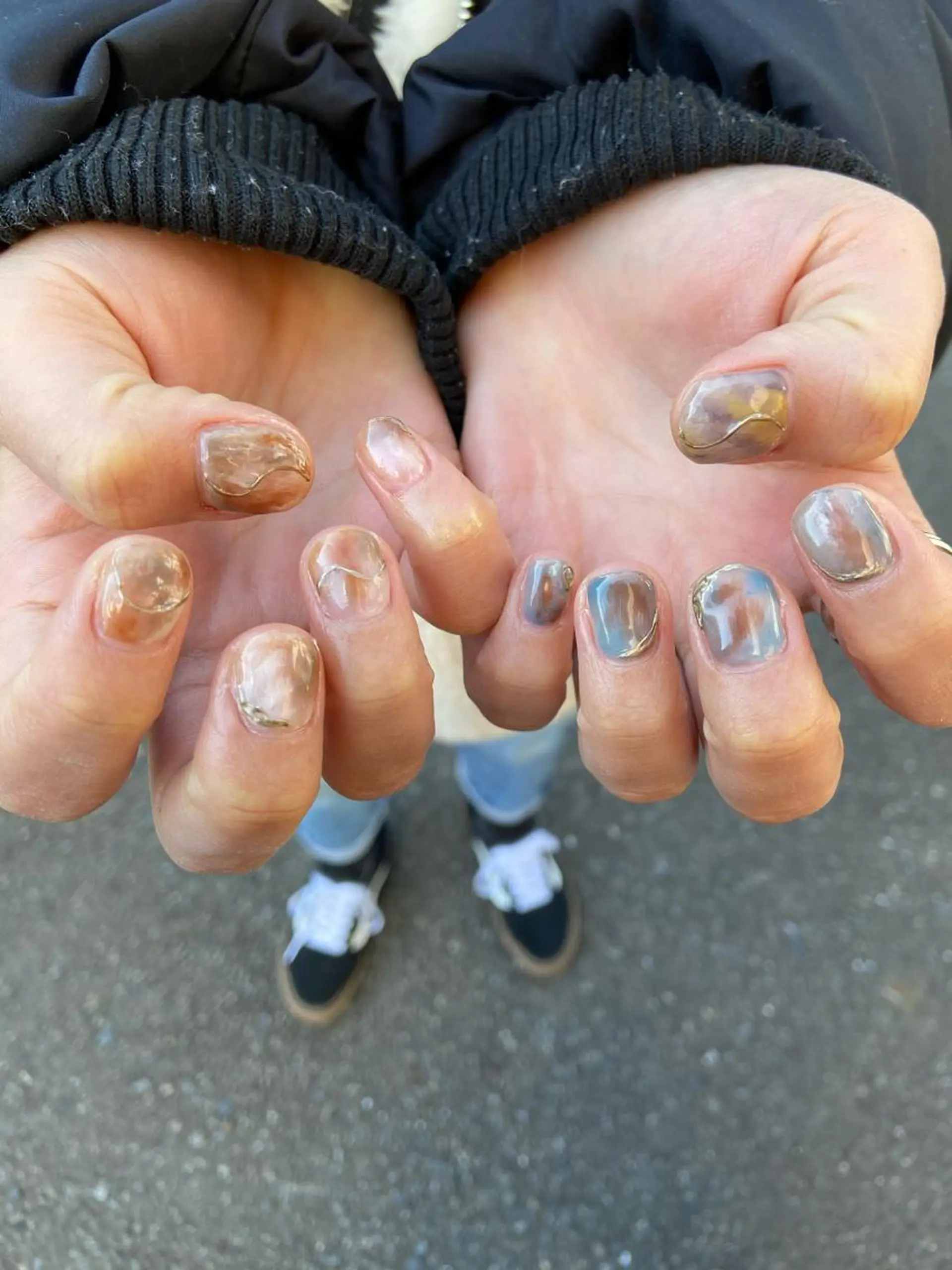 ネイル ニュアンスネイル ショートネイル . unffのネイルデザイン