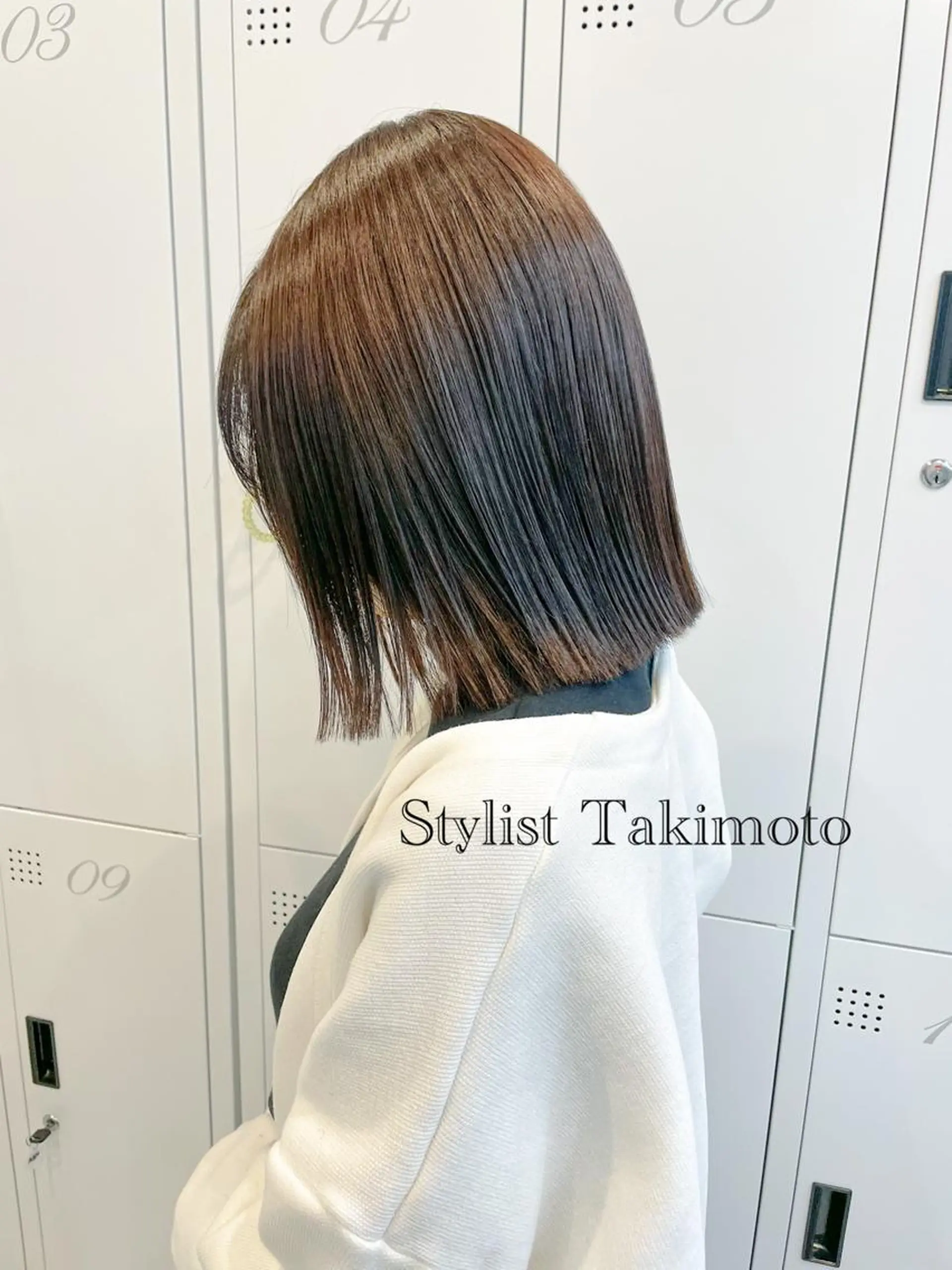 ミディアム ボブ 髪質改善 韓国風ヘア 縮毛矯正 トリートメント カット ヘアカラー トリートメント カラー得意【梅田】 瀧本友梨乃のヘアスタイル