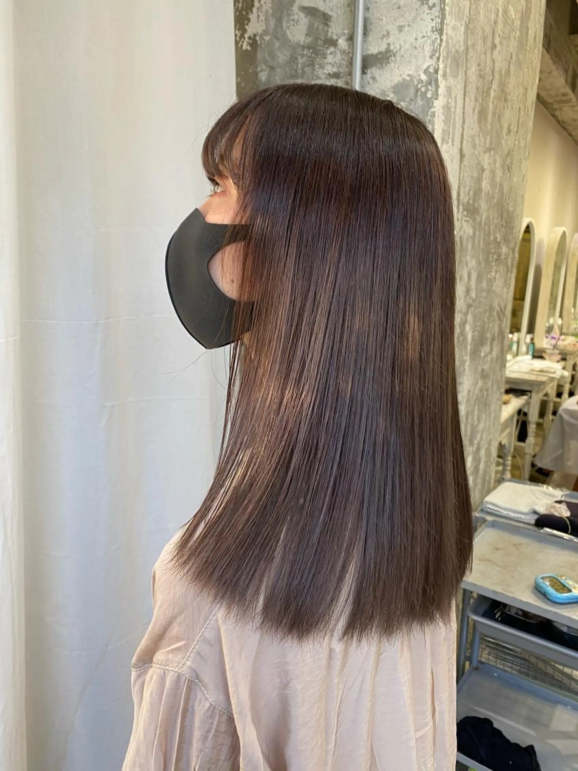 セミロング カラー ブリーチ ケアブリーチ グレージュ Pia ツボイ ケイタのヘアスタイル