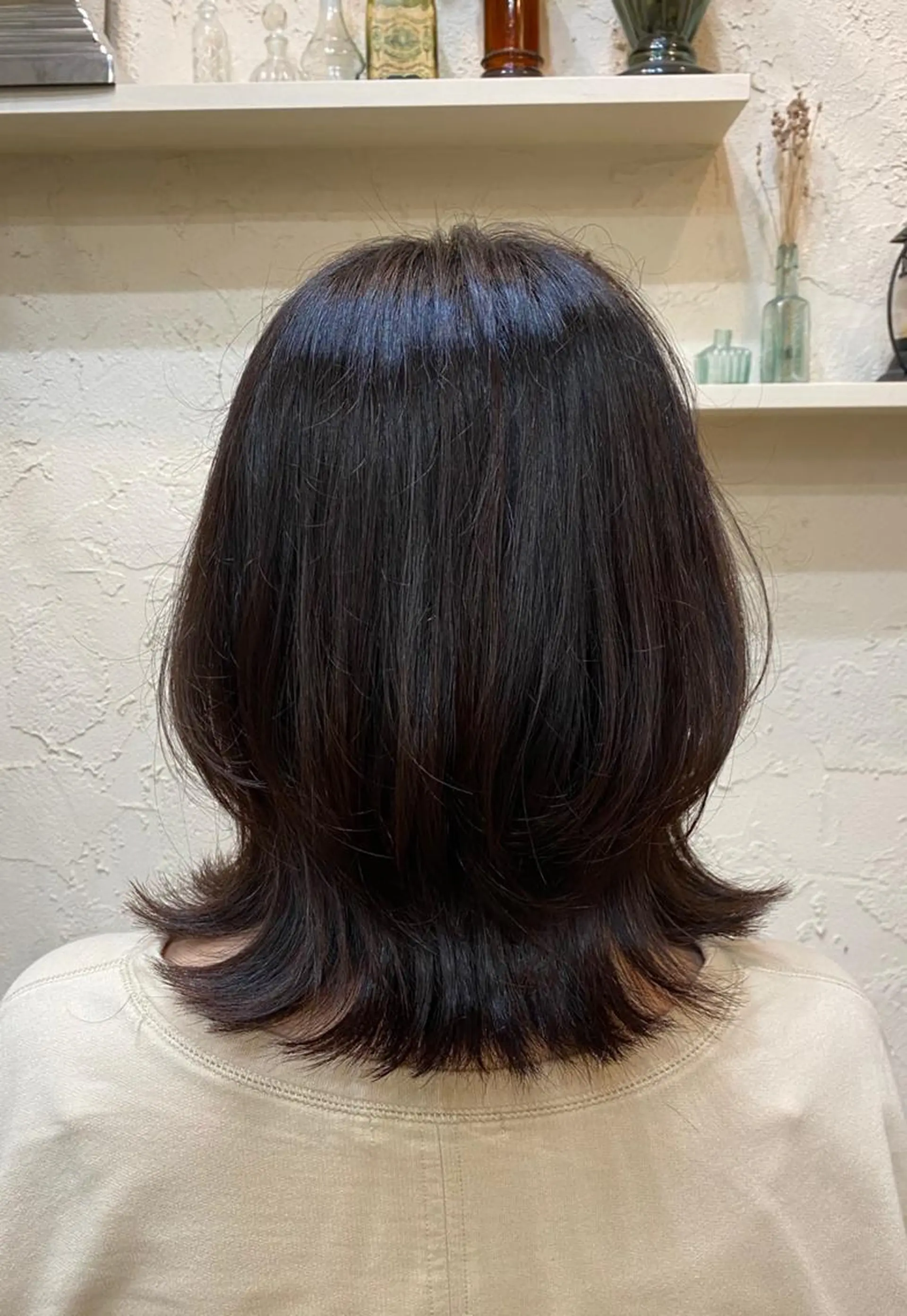 ミディアム ボブレイヤー ボブ レイヤーカット 外ハネヘア 近藤 大介のヘアスタイル