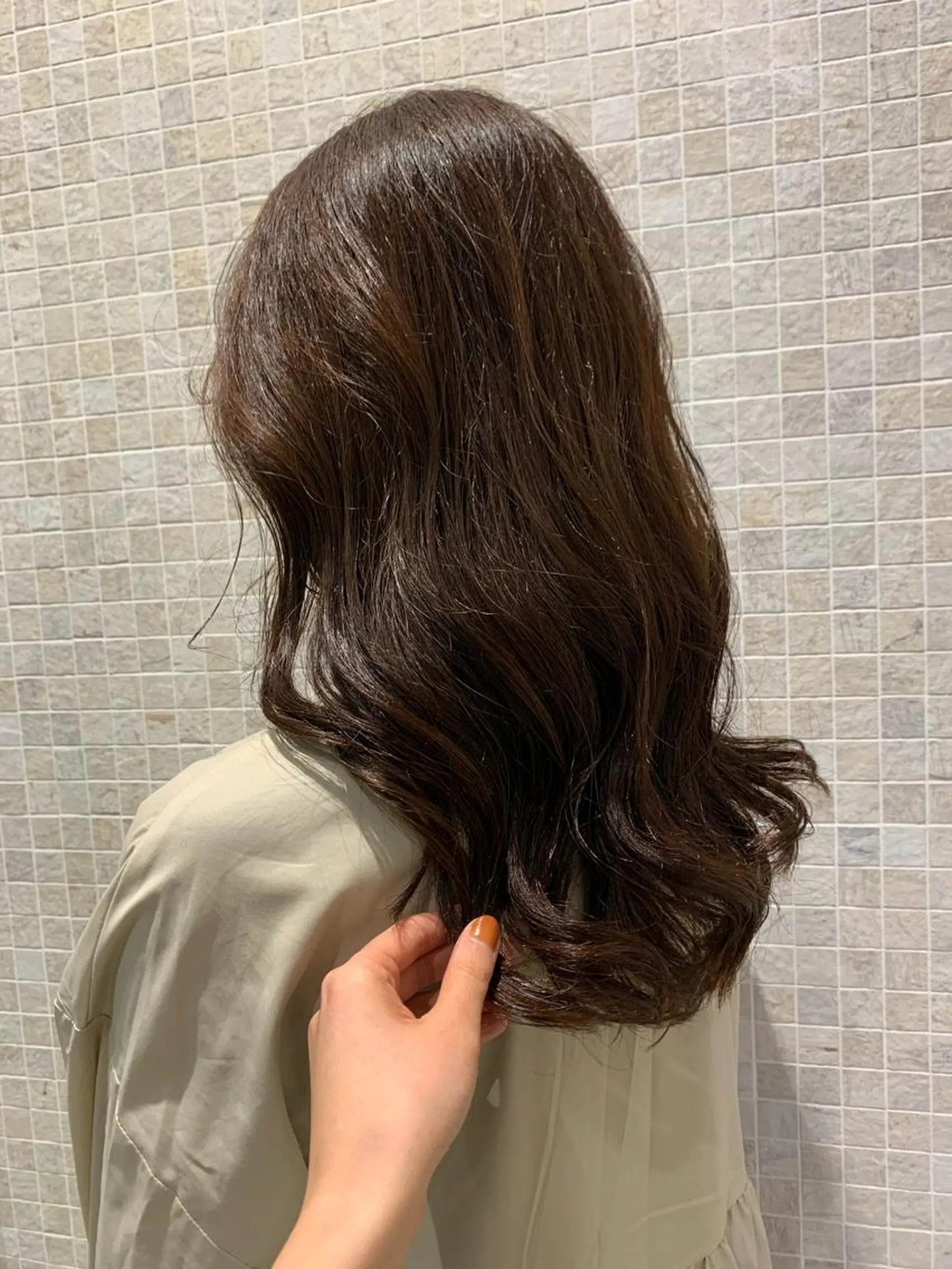 カラー ブラウンカラー matsuda rinaのヘアスタイル