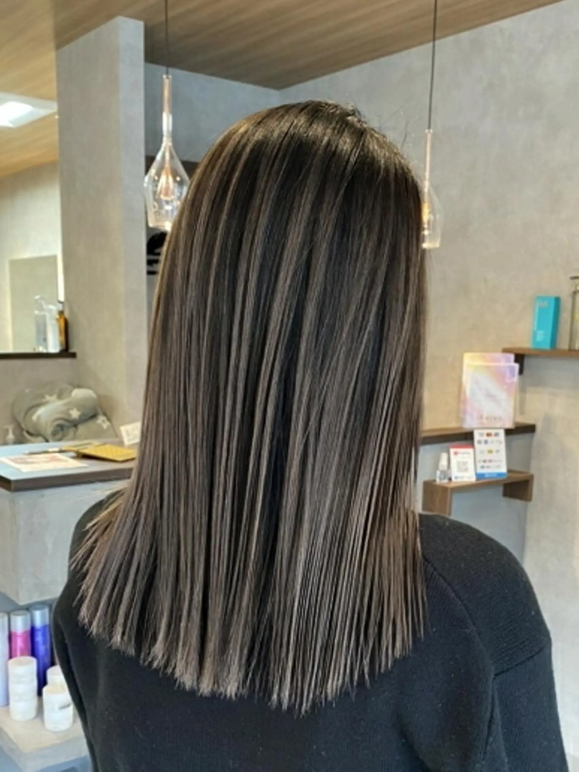 カラー セミロング ヘアカラー トリートメント RIENS♡xrea 山本優舞のヘアスタイル