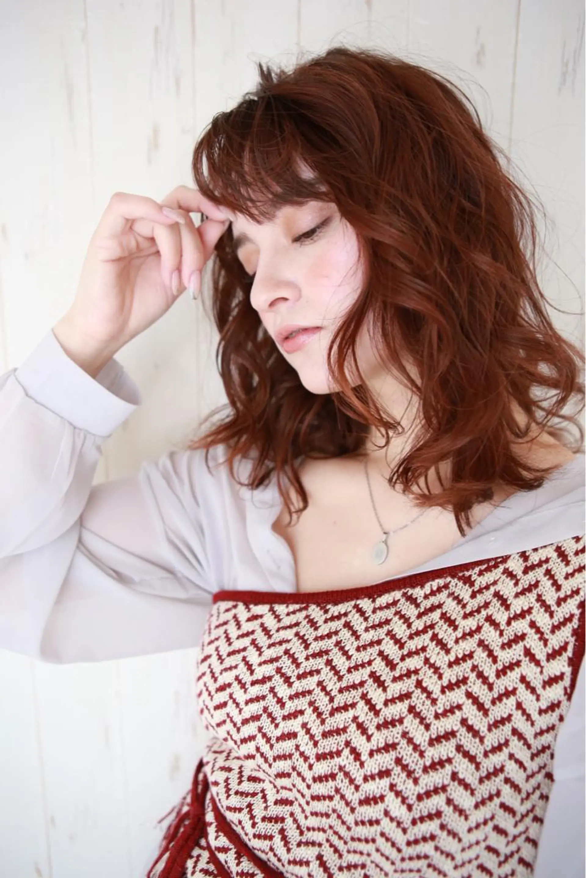 ミディアム カラー バイオレットカラー ヘアカラー 赤み消しカラー /透明感カラー 上長のヘアスタイル