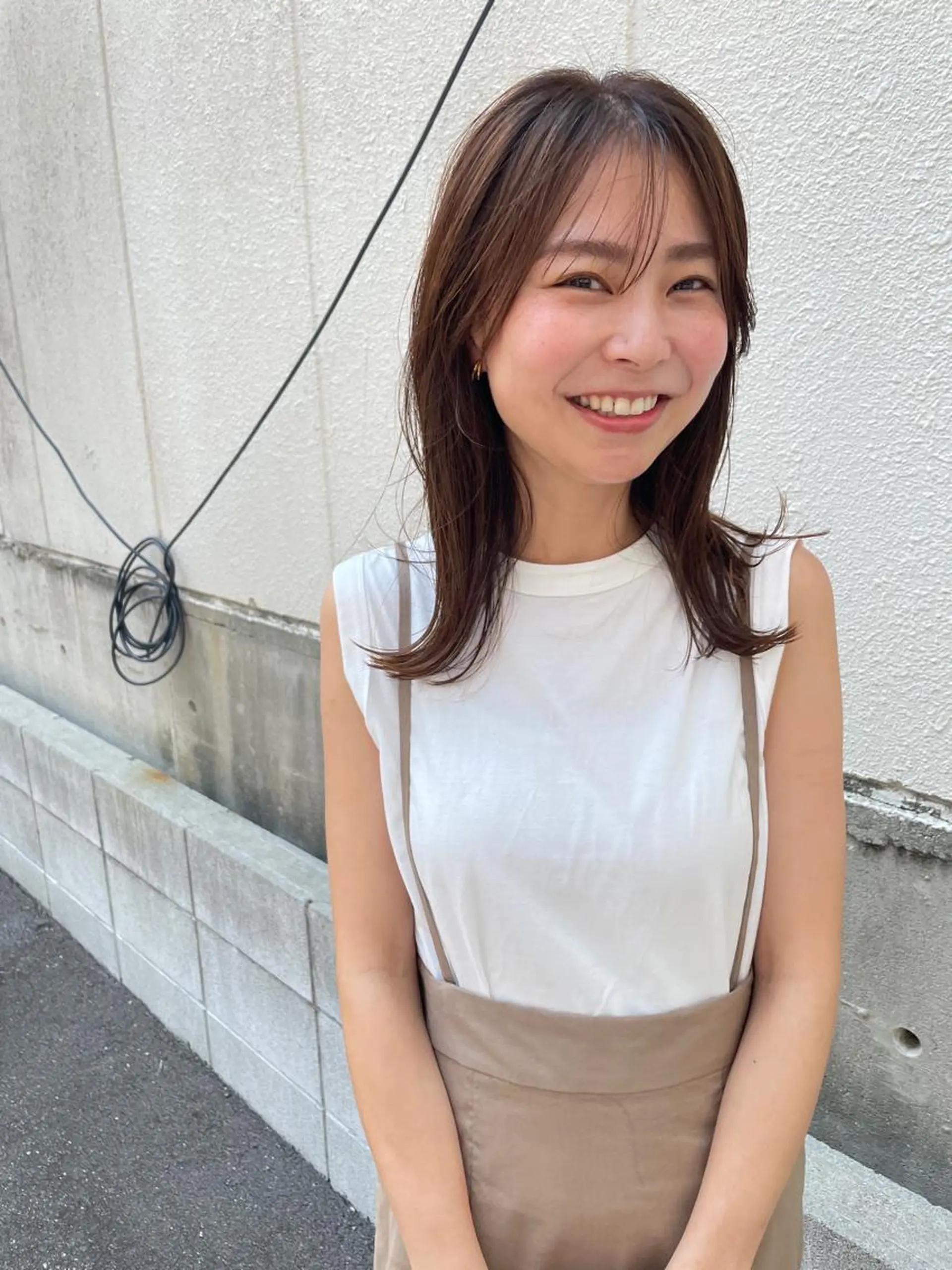 セミロング カット ヘアカラー トリートメント さの あやねのヘアスタイル