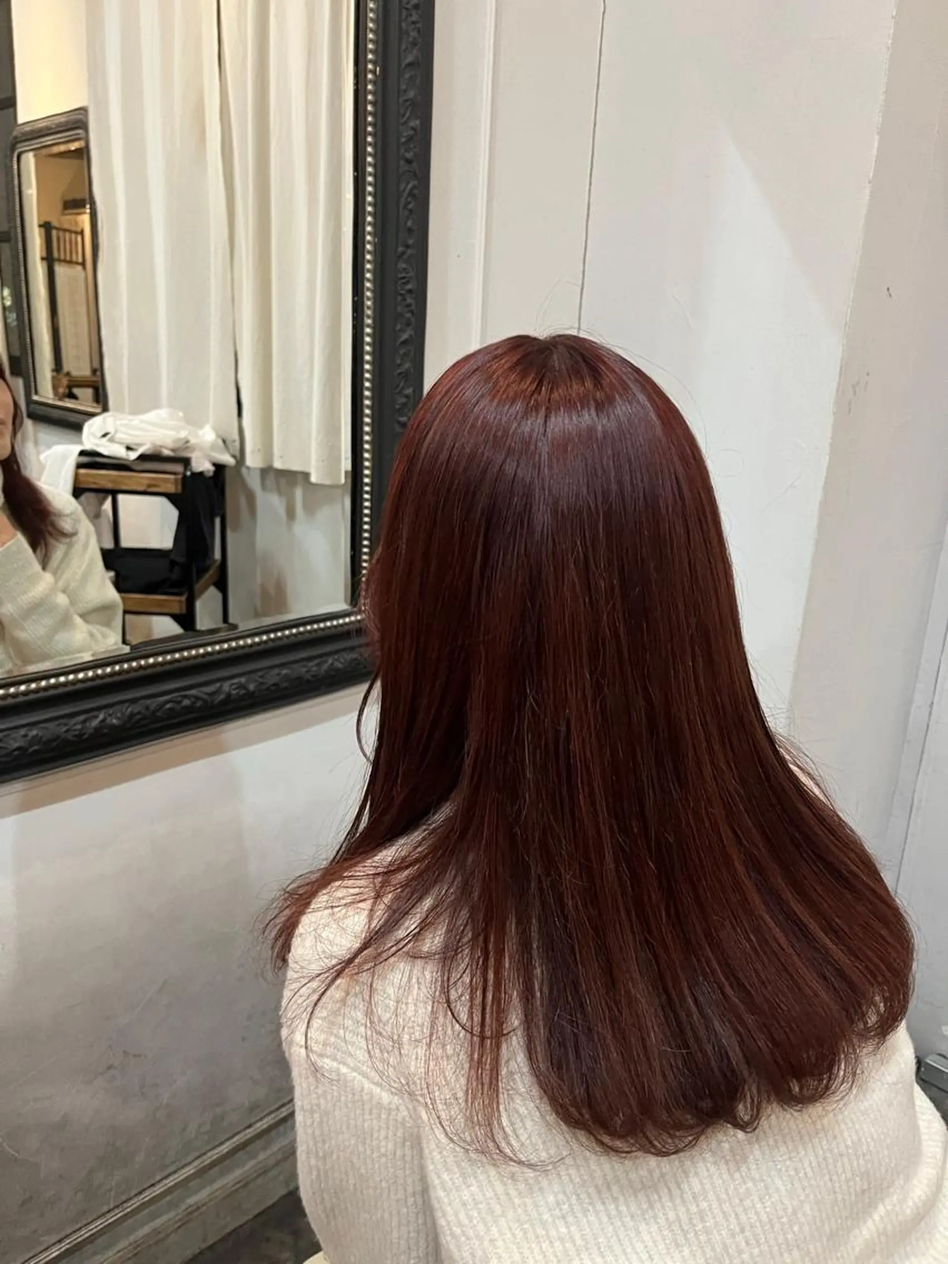 ロング カラー 藤井 美歩/赤髪のヘアスタイル