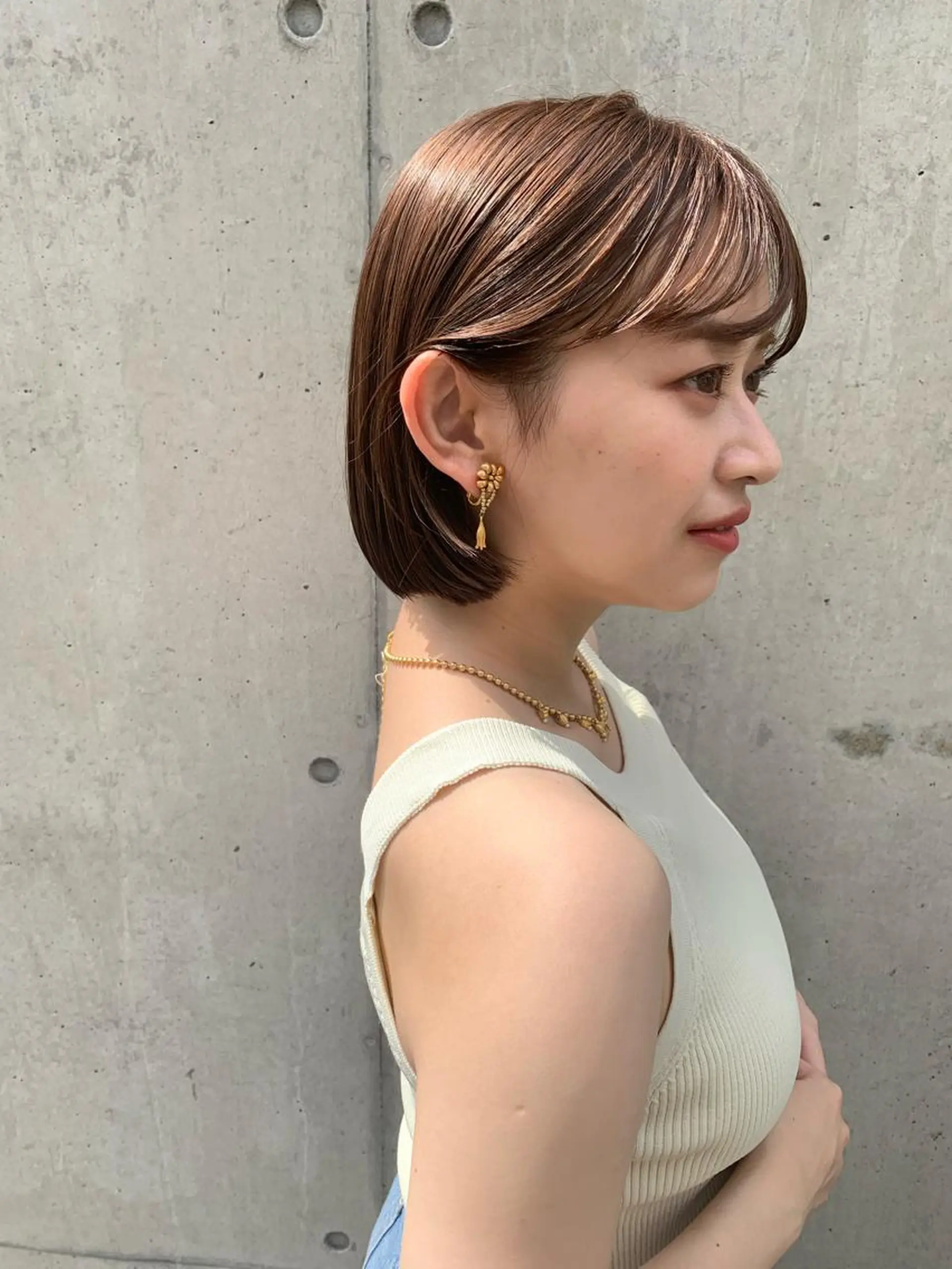 ショート カラー ベージュカラー ボブ HARUKA ♡モデル募集中♡のヘアスタイル