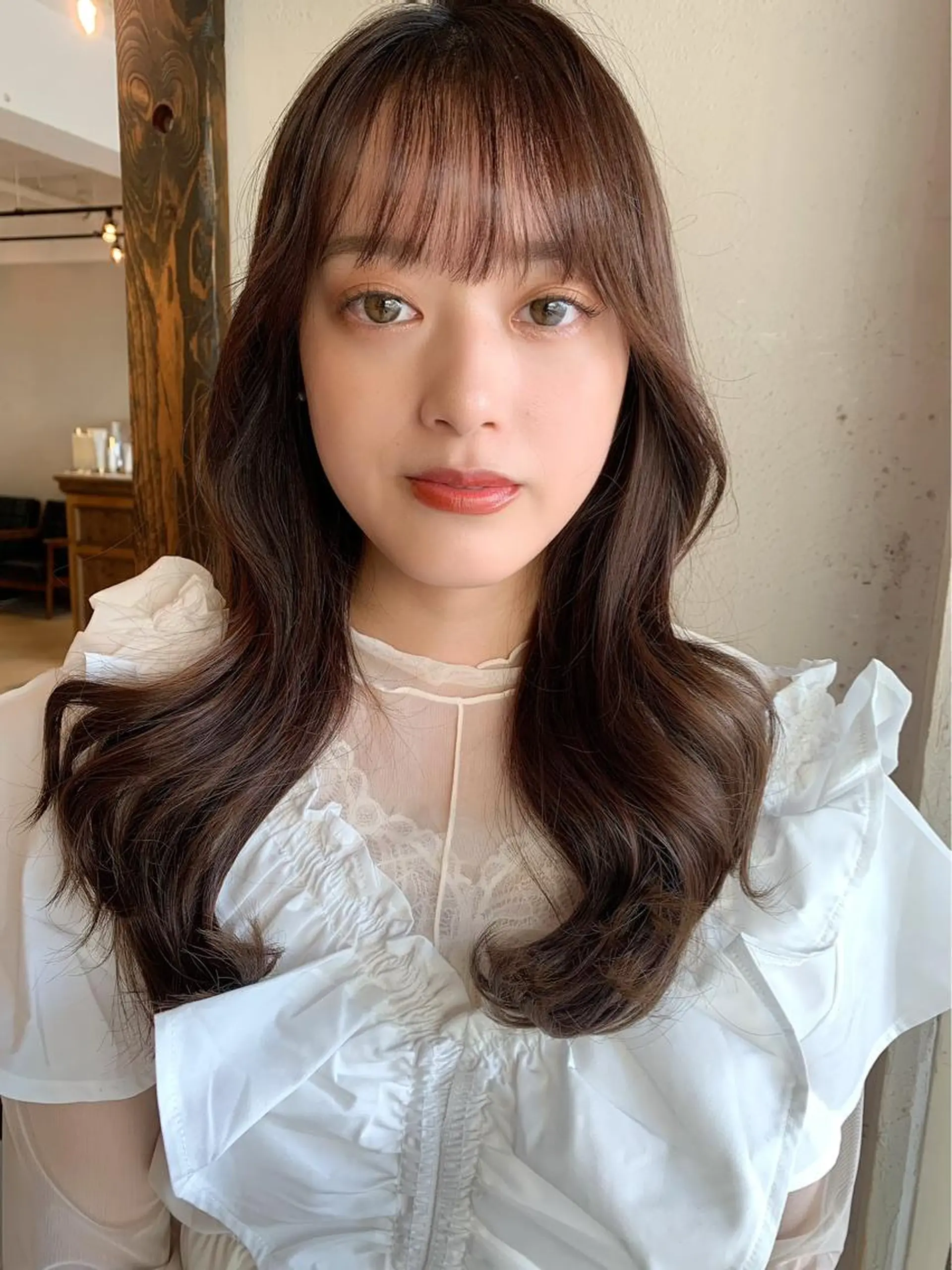 ロング カラー 透明感/オリーブ/ グレージュ/YUKAのヘアスタイル