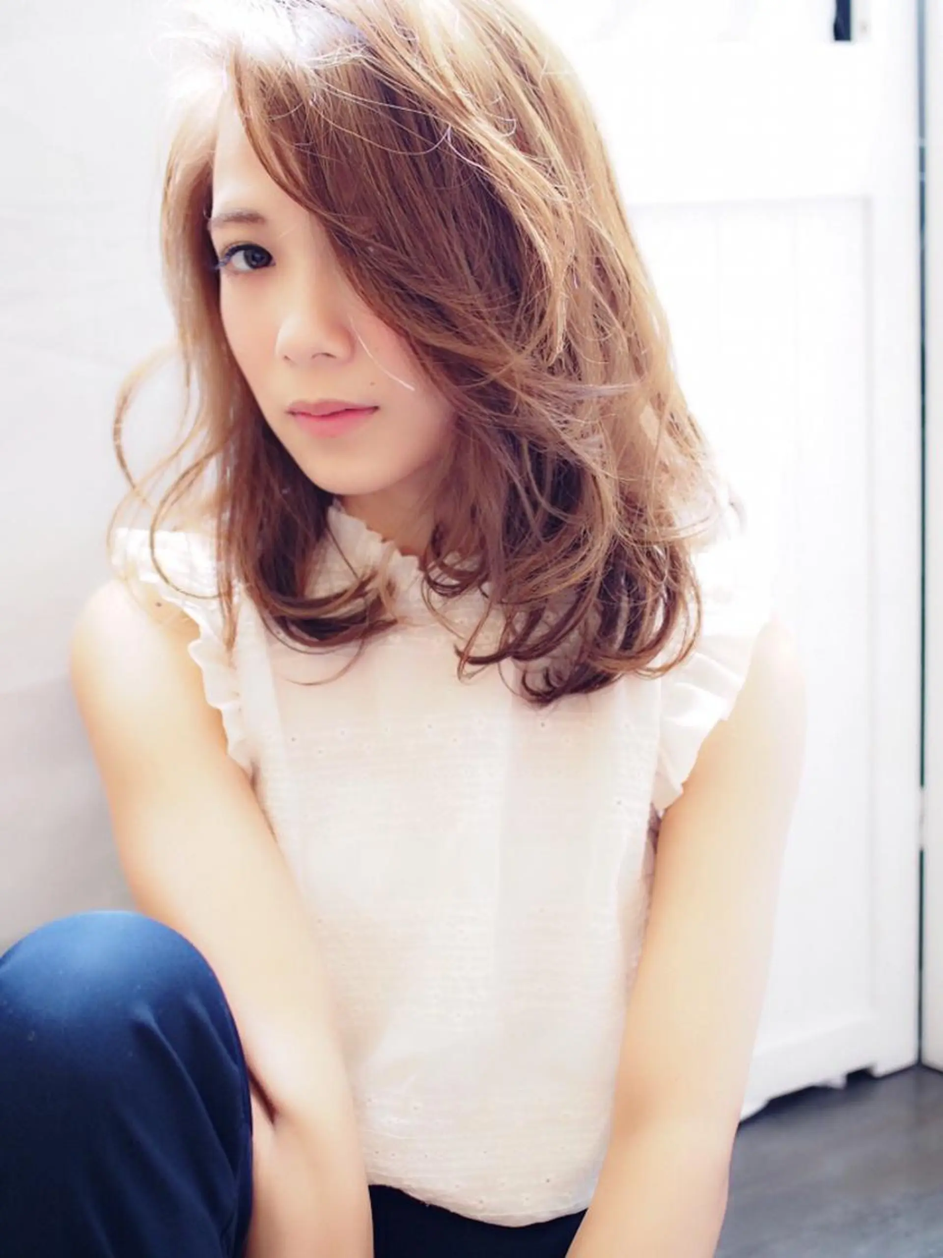 ミディアム ミディアムパーマ ほさか しんごのヘアスタイル