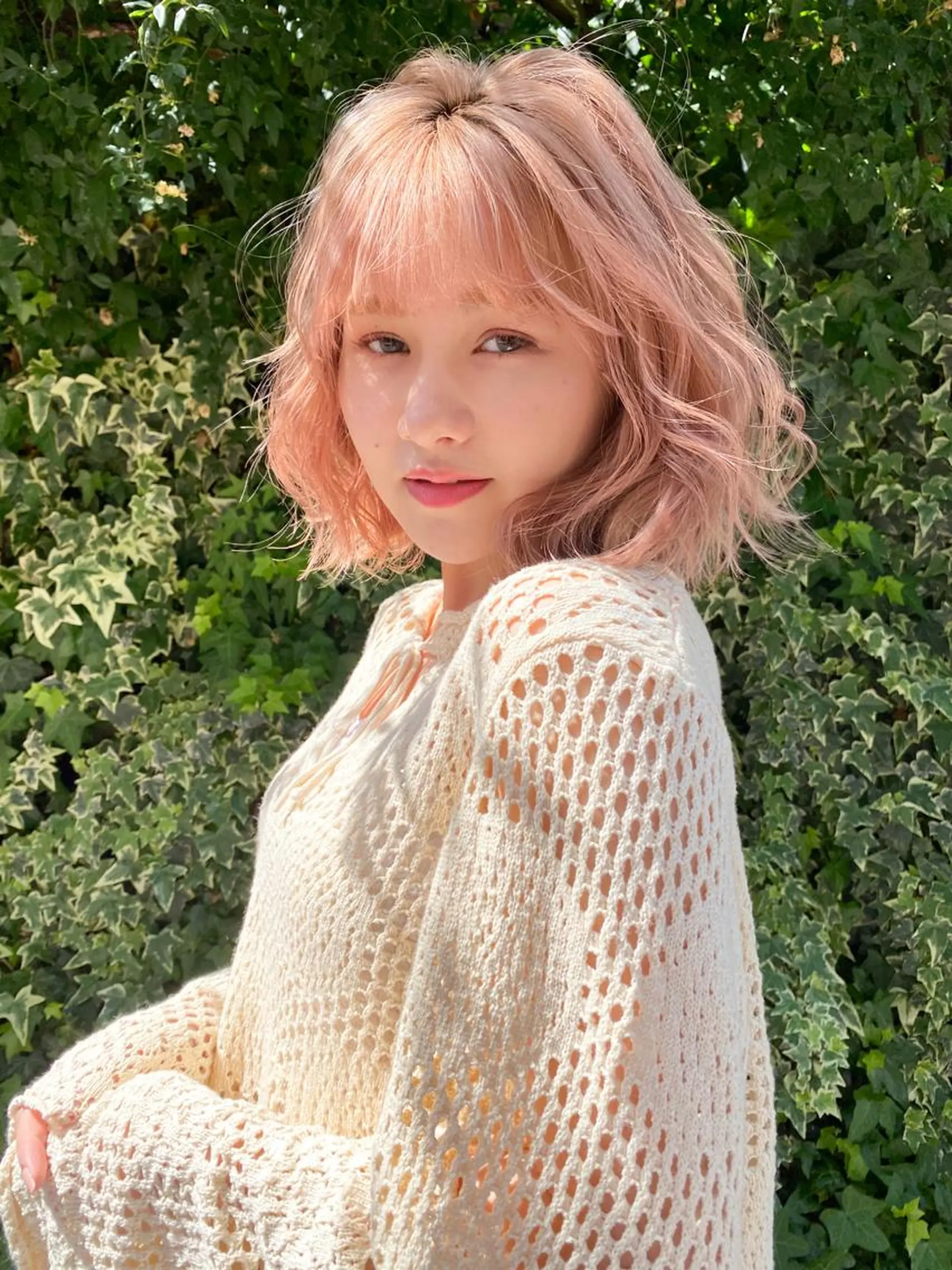 ミディアム カラー 似合わせベージュ 🍯ayumi🍯のヘアスタイル