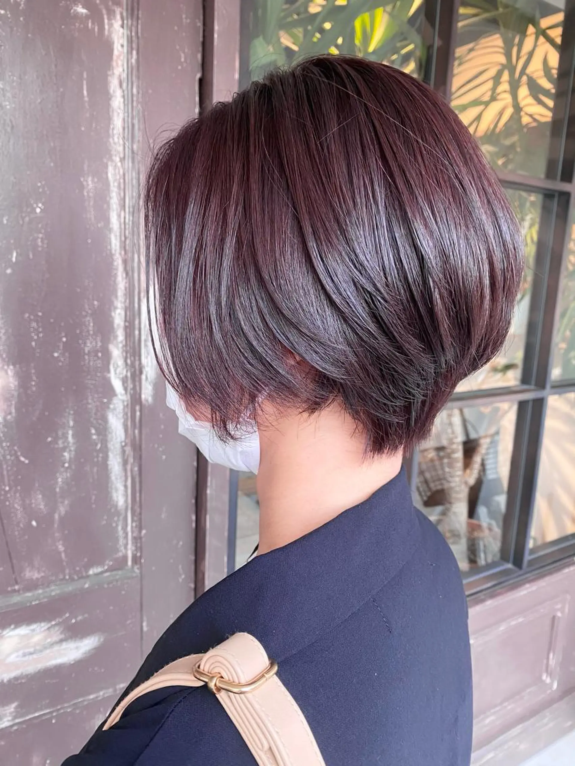 ショート カラー ブラウンカラー ピンクカラー ピンクブラウン 川越 輝梨奈のヘアスタイル