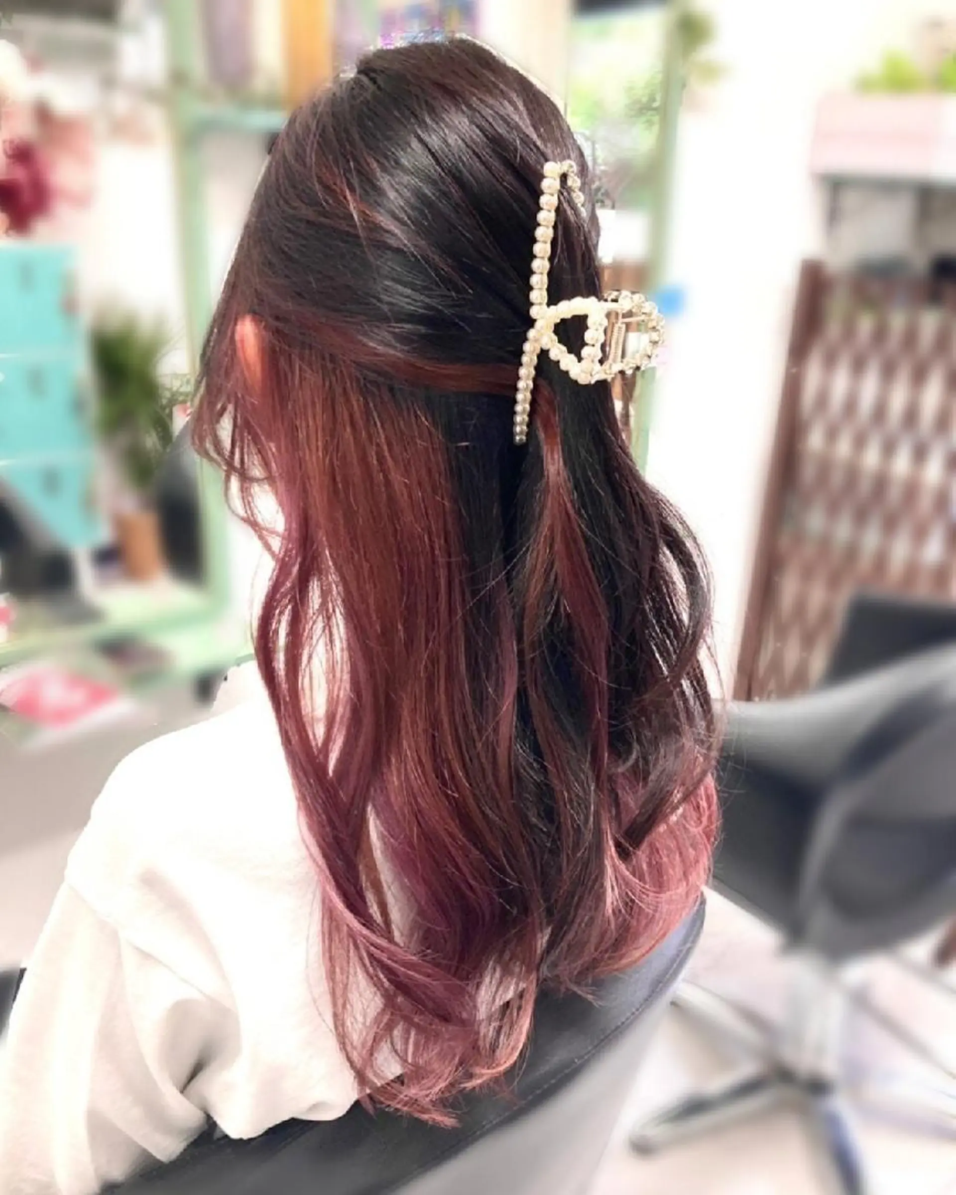 ロング カラー パーマ ヘアアレンジ インナーカラー 髪質改善✧︎カラー 💎AIM【アイム】のヘアスタイル