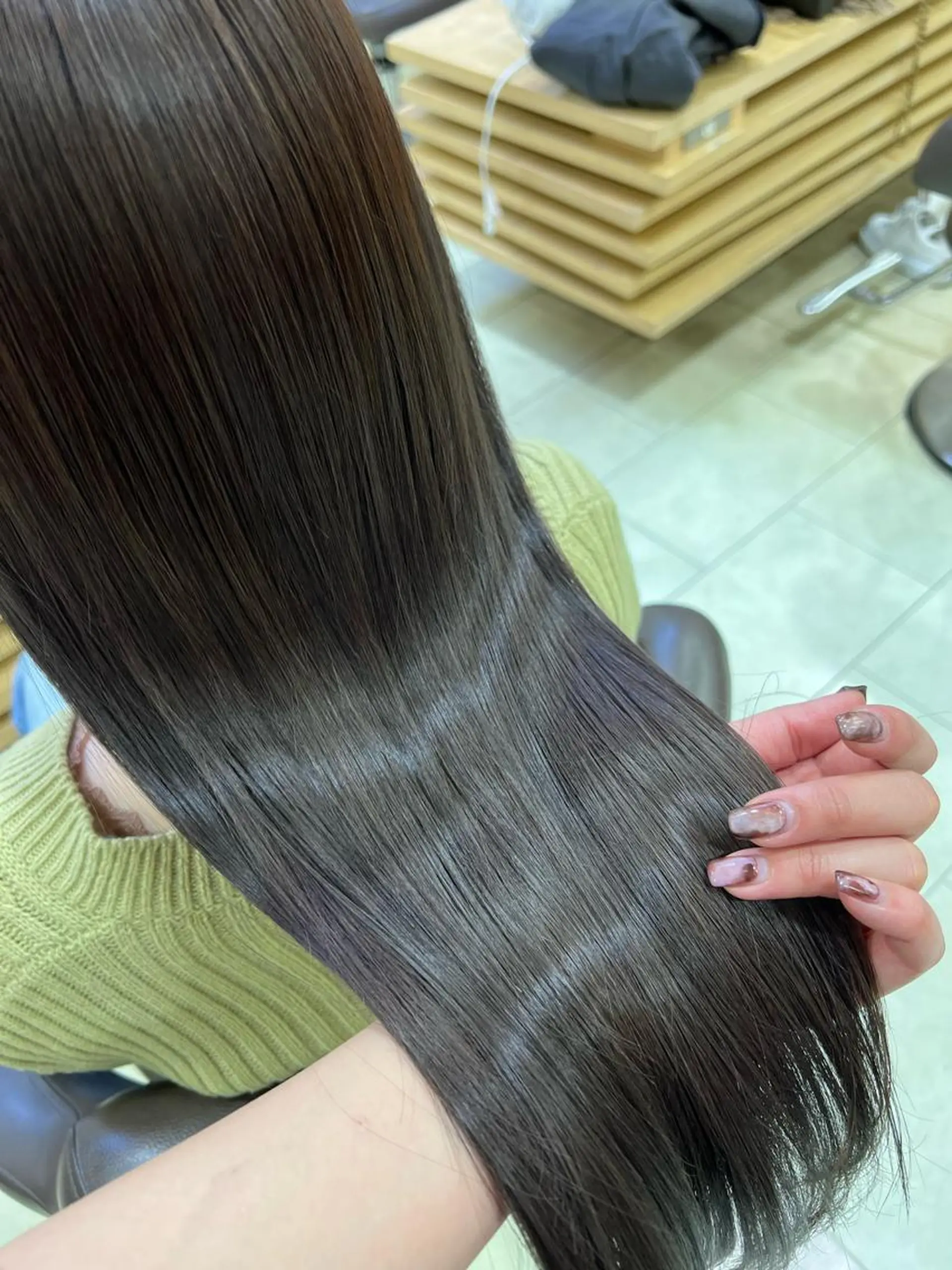 ロング カラー ヘアアレンジ 髪質改善 トリートメント チャンモリパーマ/韓 国/Minami🦋のヘアスタイル