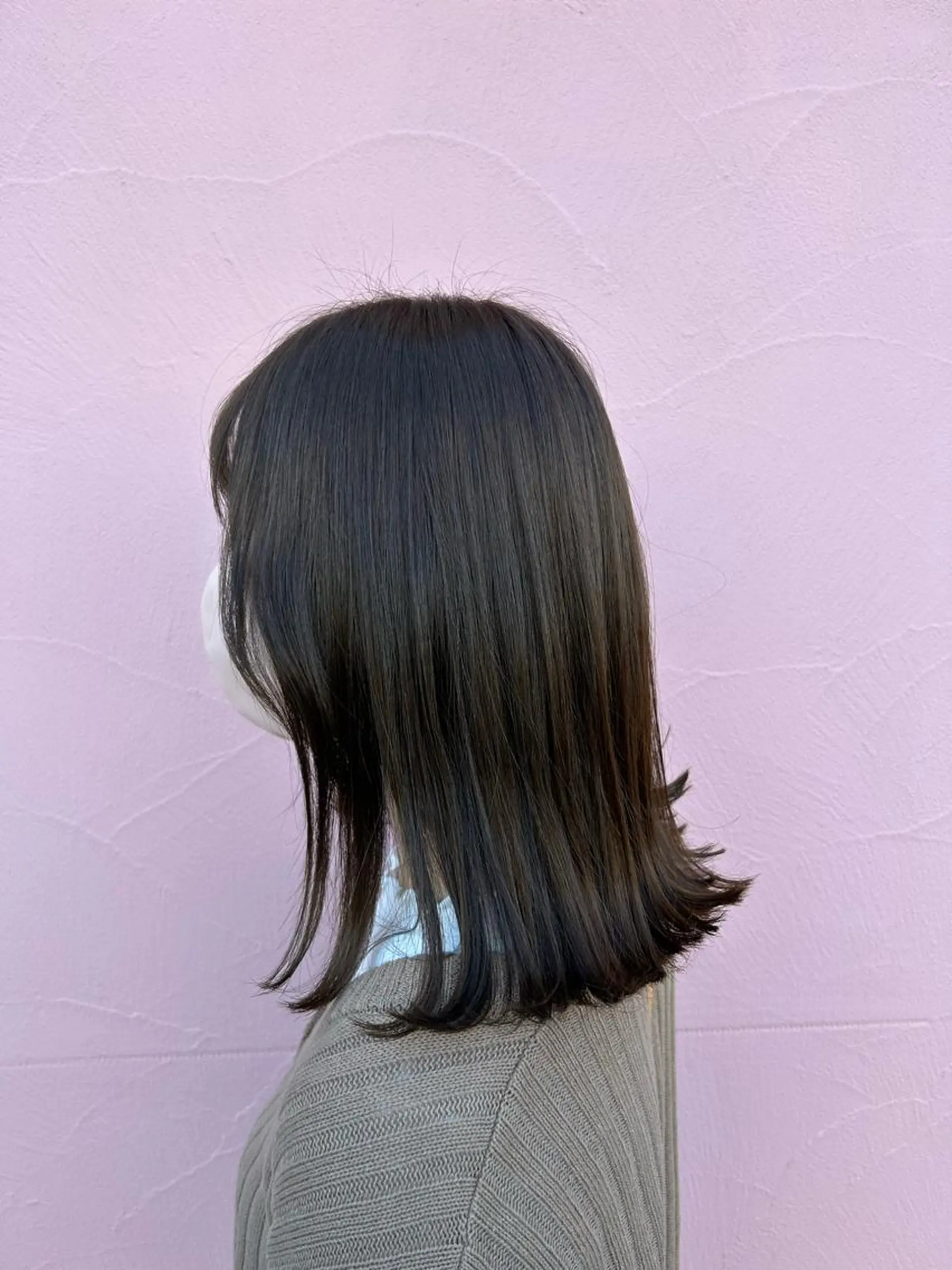 セミロング 韓国風カラー ボブ ハイライト 髪質改善 韓国風ヘア 💙ルル💙 ハイトーン/レイヤーのヘアスタイル