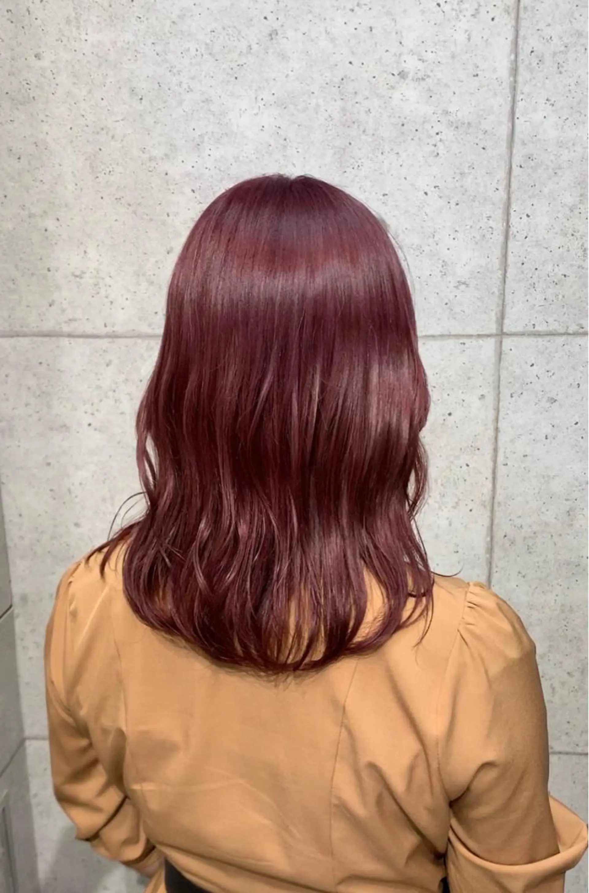 カラー ピンクカラー レッドカラー 藤田 清志のヘアスタイル