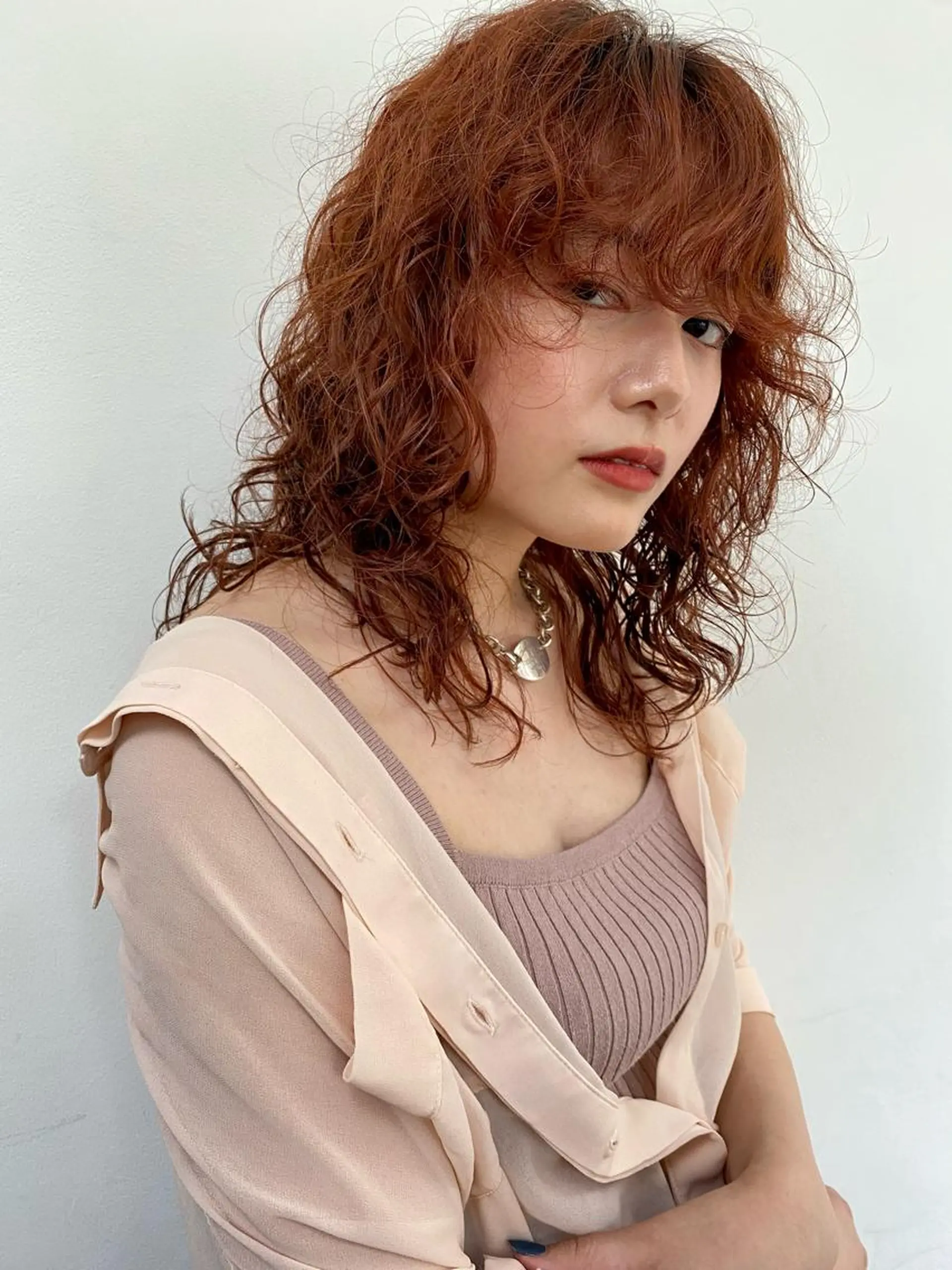 ミディアム 顔周り/ブリーチなし /縮毛矯正🫧伊勢のヘアスタイル