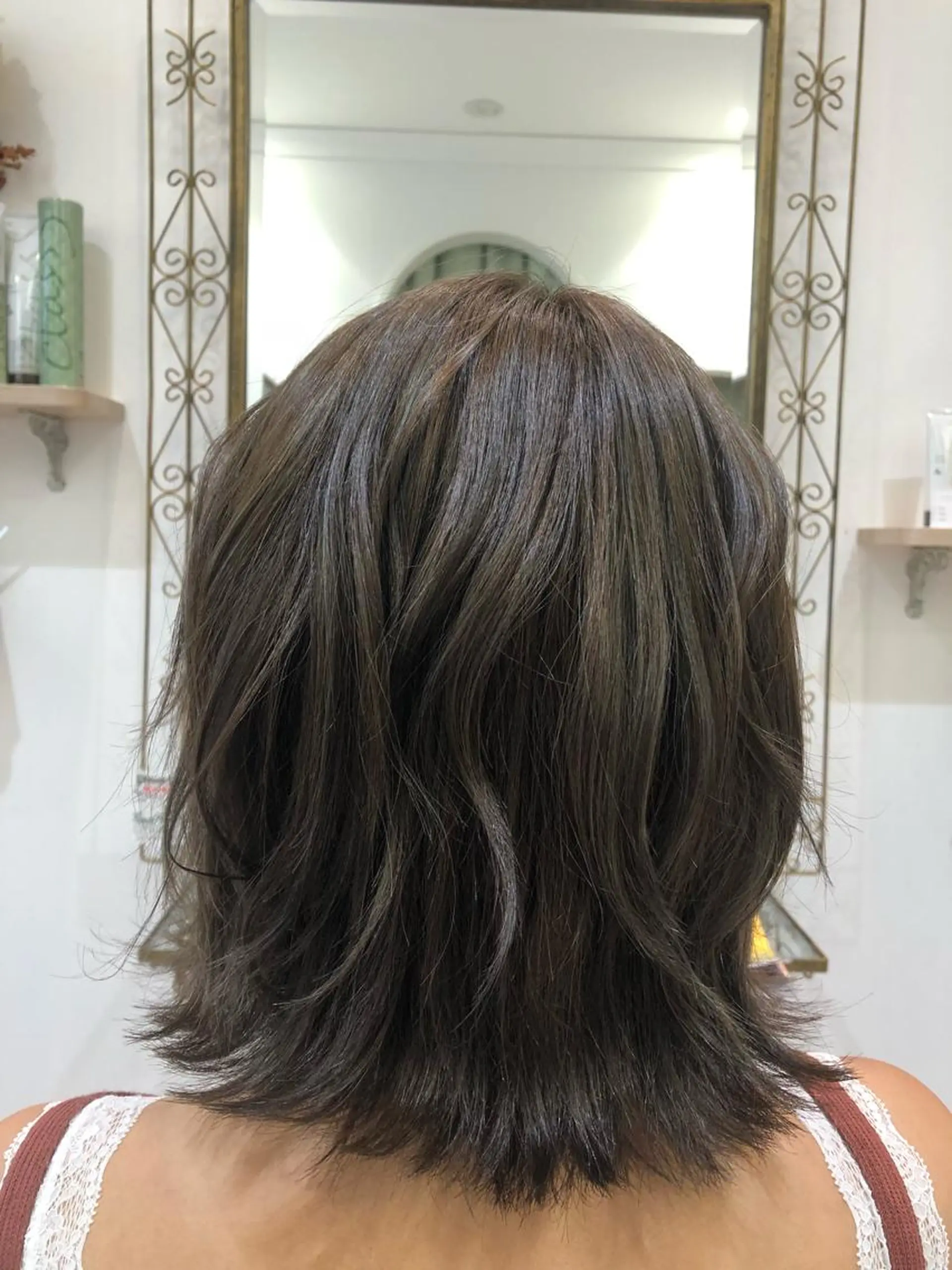 ミディアム 外ハネヘア 森本　舞✴︎ 似合わせパーマのヘアスタイル