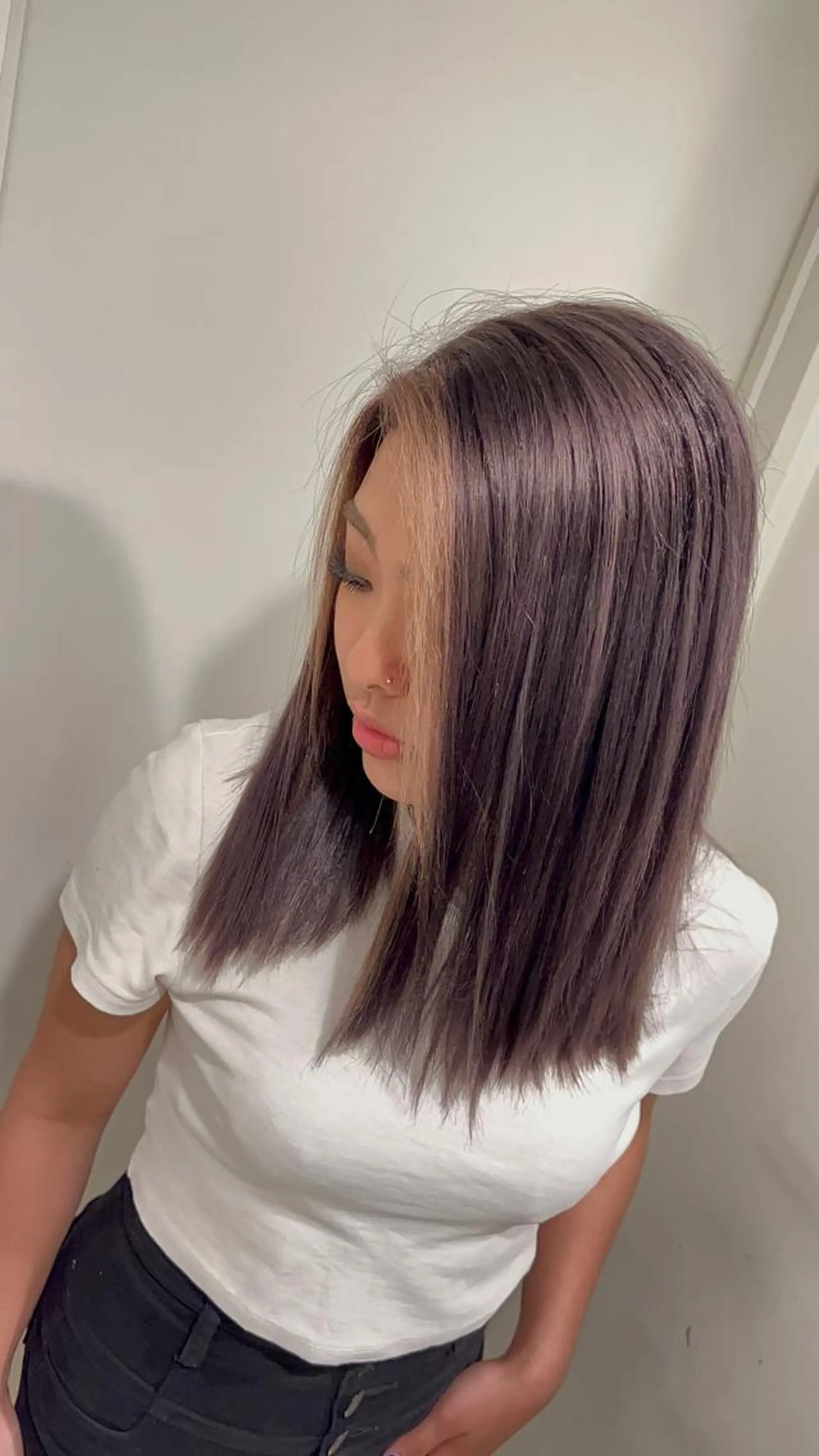 セミロング カラー ヘアアレンジ 🔥ハイトーンカラー ギャルNAOKI🔥のヘアスタイル