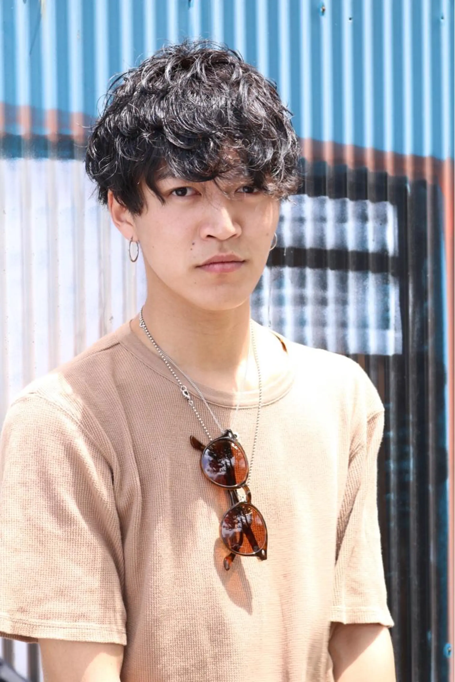 ショート カラー パーマ メンズ マッシュ ショートヘア 及川 翔のヘアスタイル