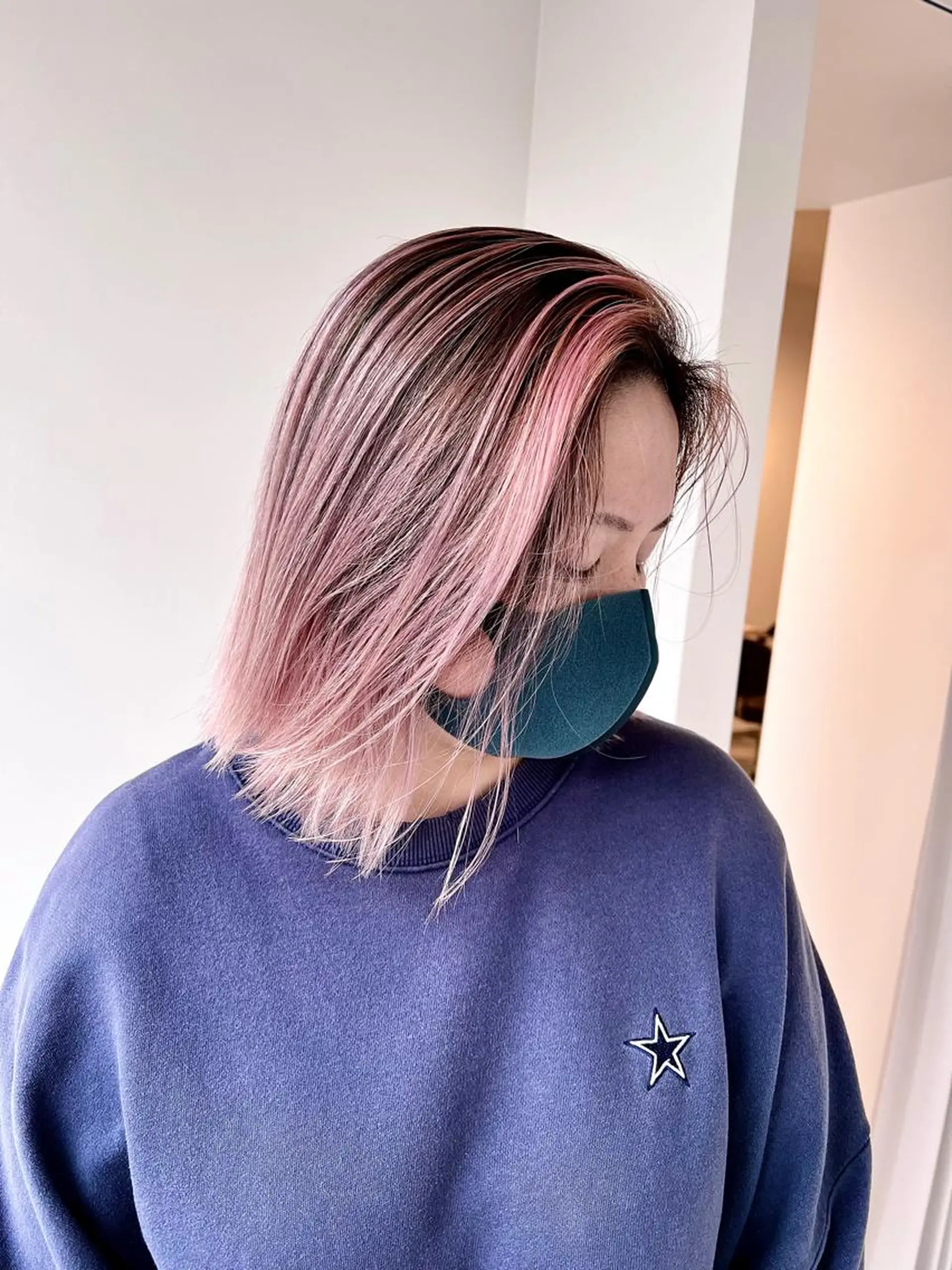 ショート レイヤーカット 縮毛矯正 ヘアカラー ブリーチ毛に縮毛矯正 ✨カラー✨山田 正幸のヘアスタイル