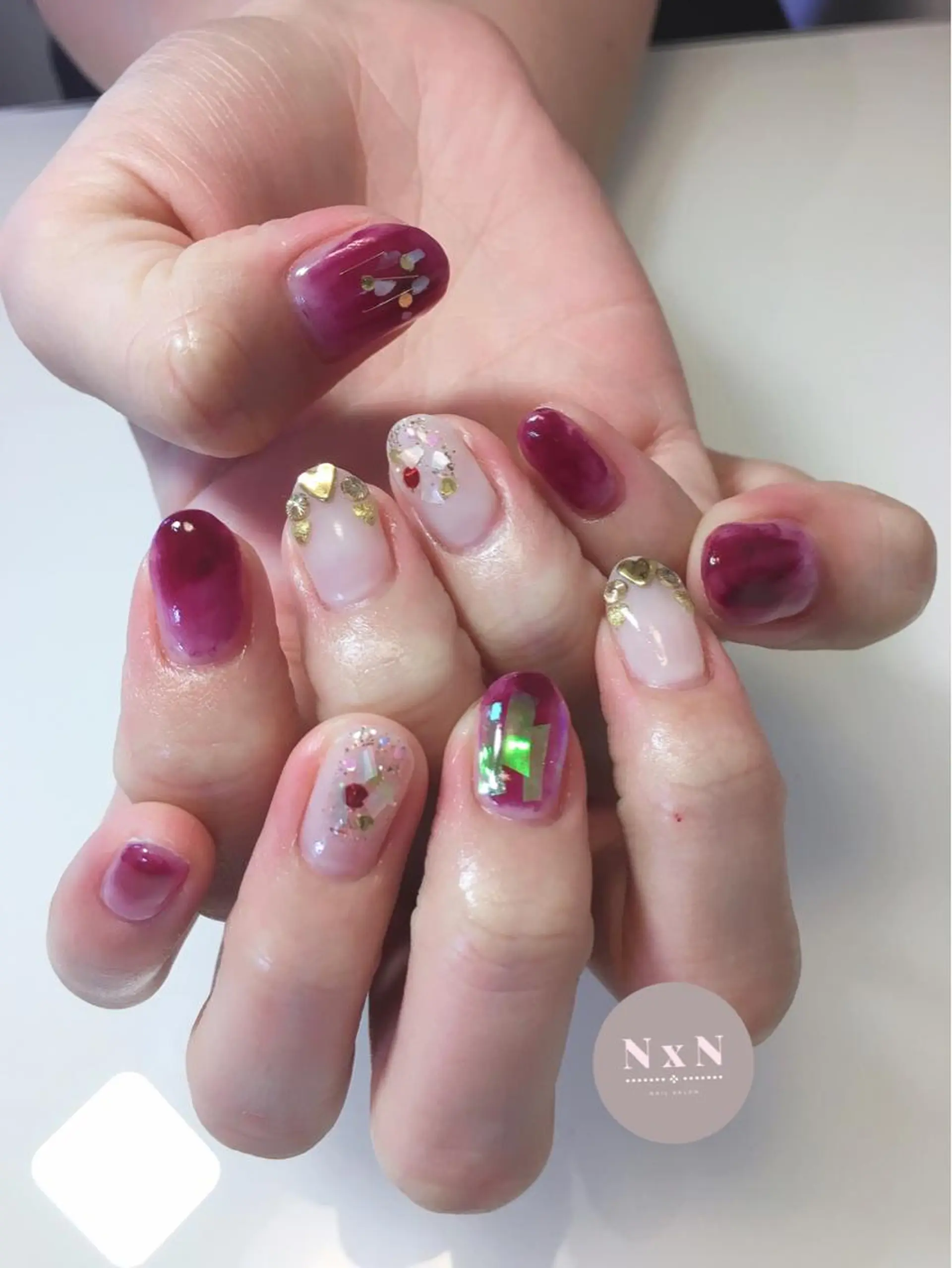 ネイル ジェルネイル ニュアンスネイル ぷっくりネイル nail salon N×Nのネイルデザイン