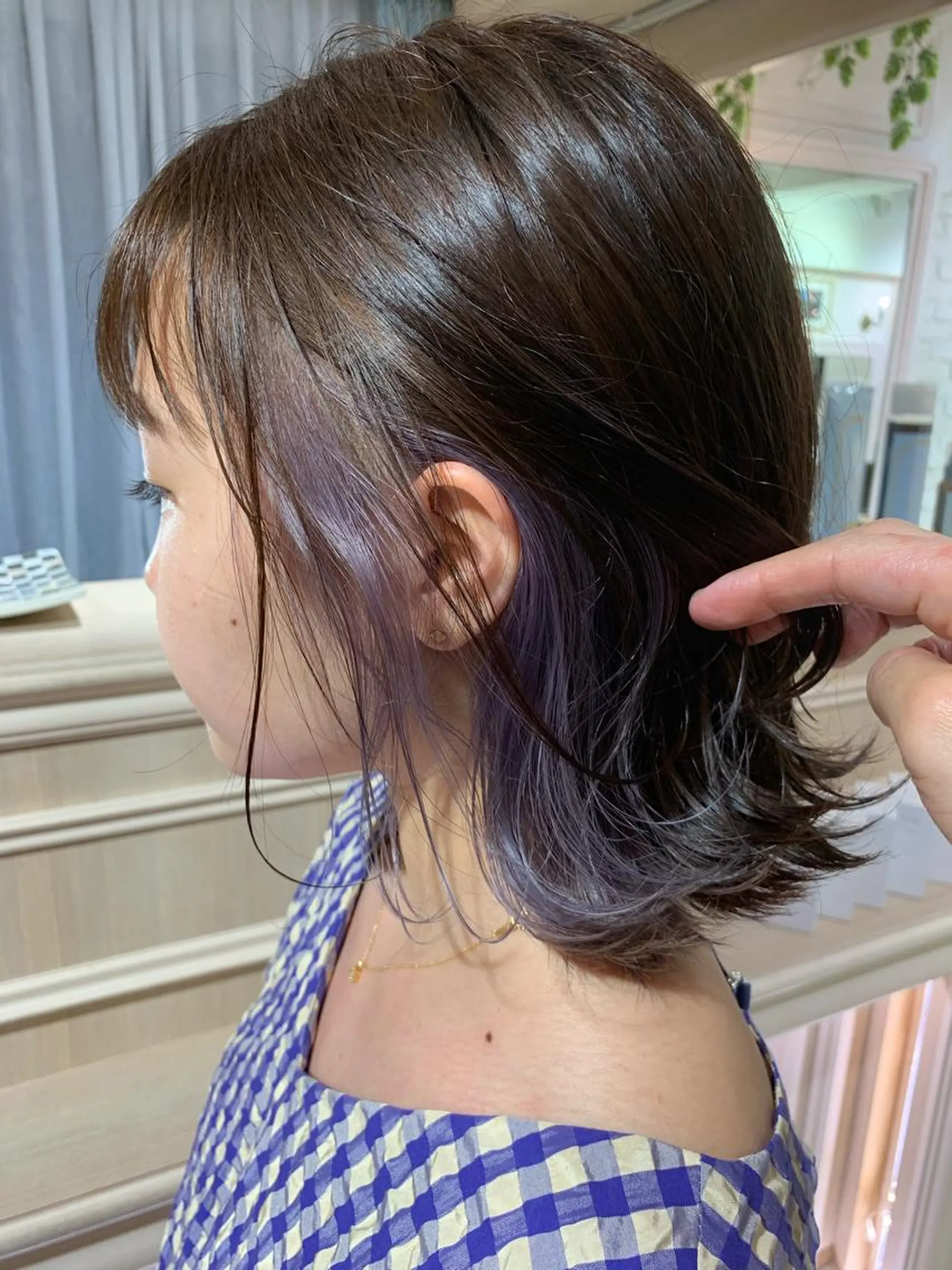 ミディアム カラー レイヤー&カラー 人気美容師倉崎涼のヘアスタイル