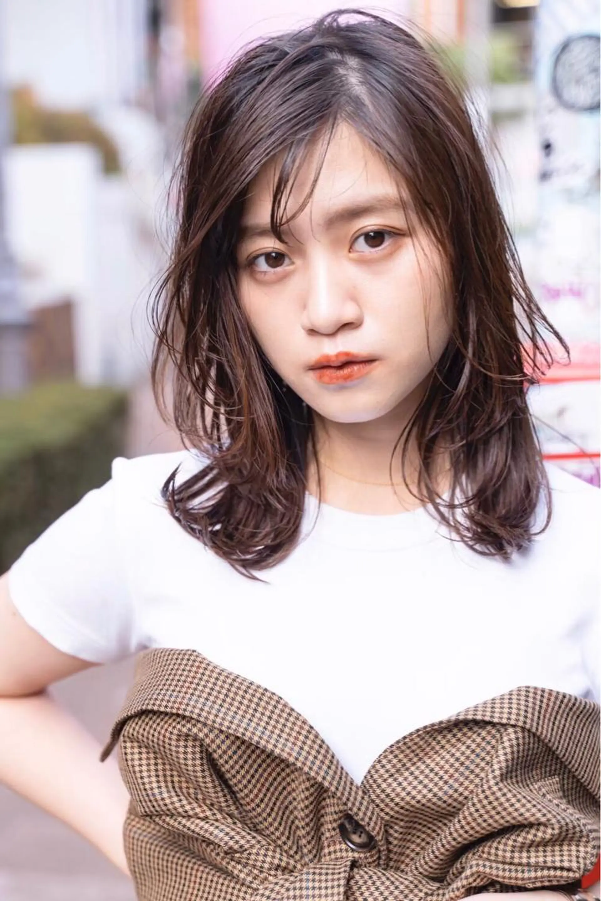 セミロング カラー カット ヘアカラー トリートメント ✴︎赤み除去カラー daichi✴︎のヘアスタイル