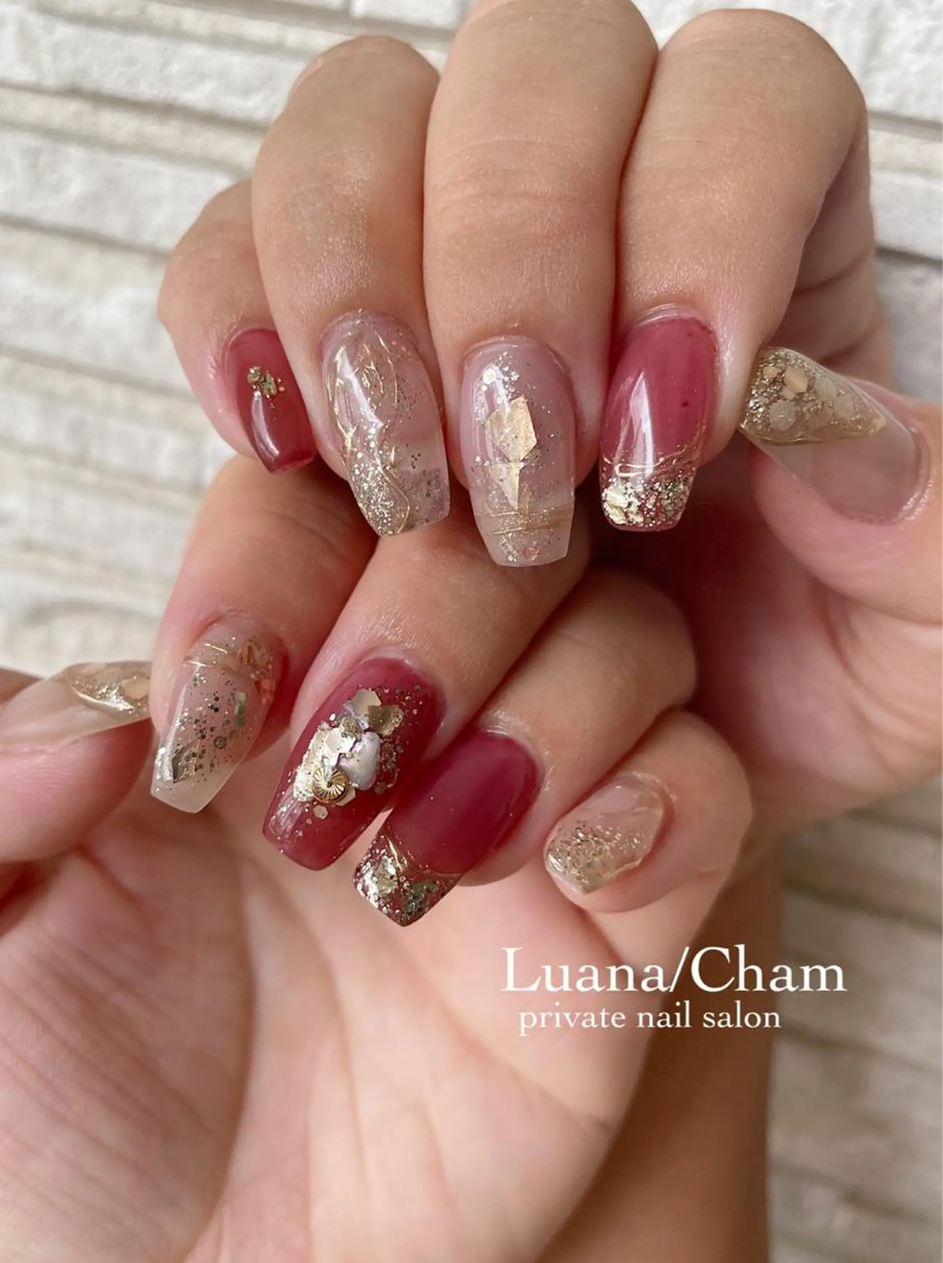 ロング カラー ネイル マツエク・マツパ アイブロウ アートネイル ハンドネイル nail salon neigeのネイルデザイン