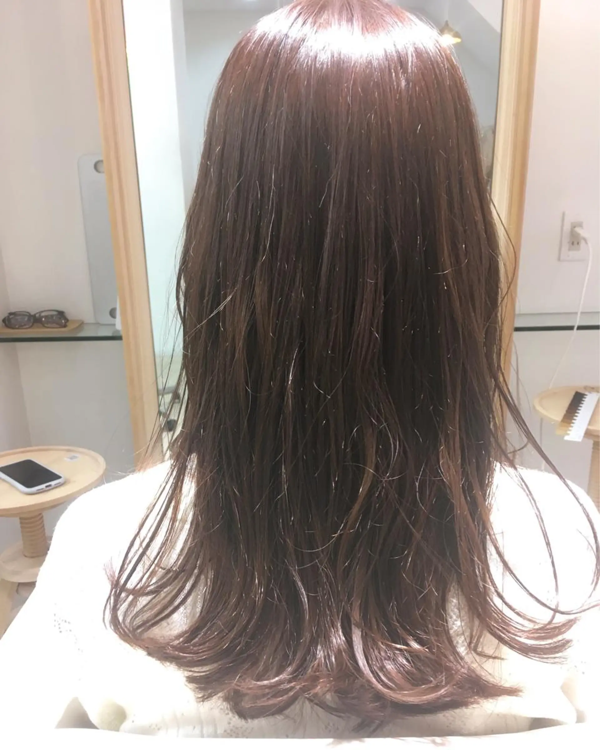 ロング カラー ベージュカラー オレンジ オレンジベージュ ヘアカラー 安永 涼のヘアスタイル