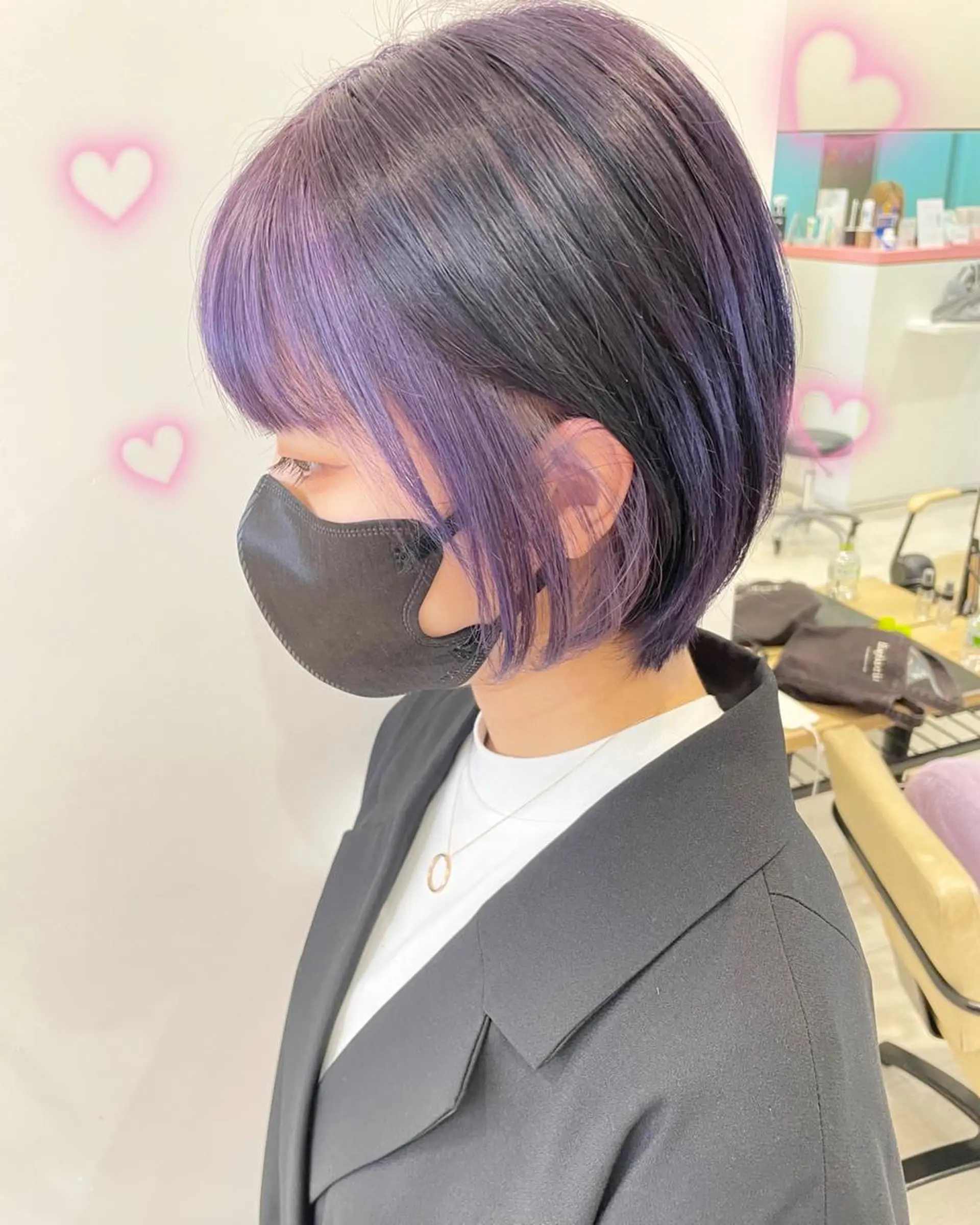 ショート カラー ミストバング  フェイスフレーミング ヘアカラー トリートメント EMANON新宿東口所属・新宿駅近♡個室 ♡関口三都季🌜のヘアスタイル
