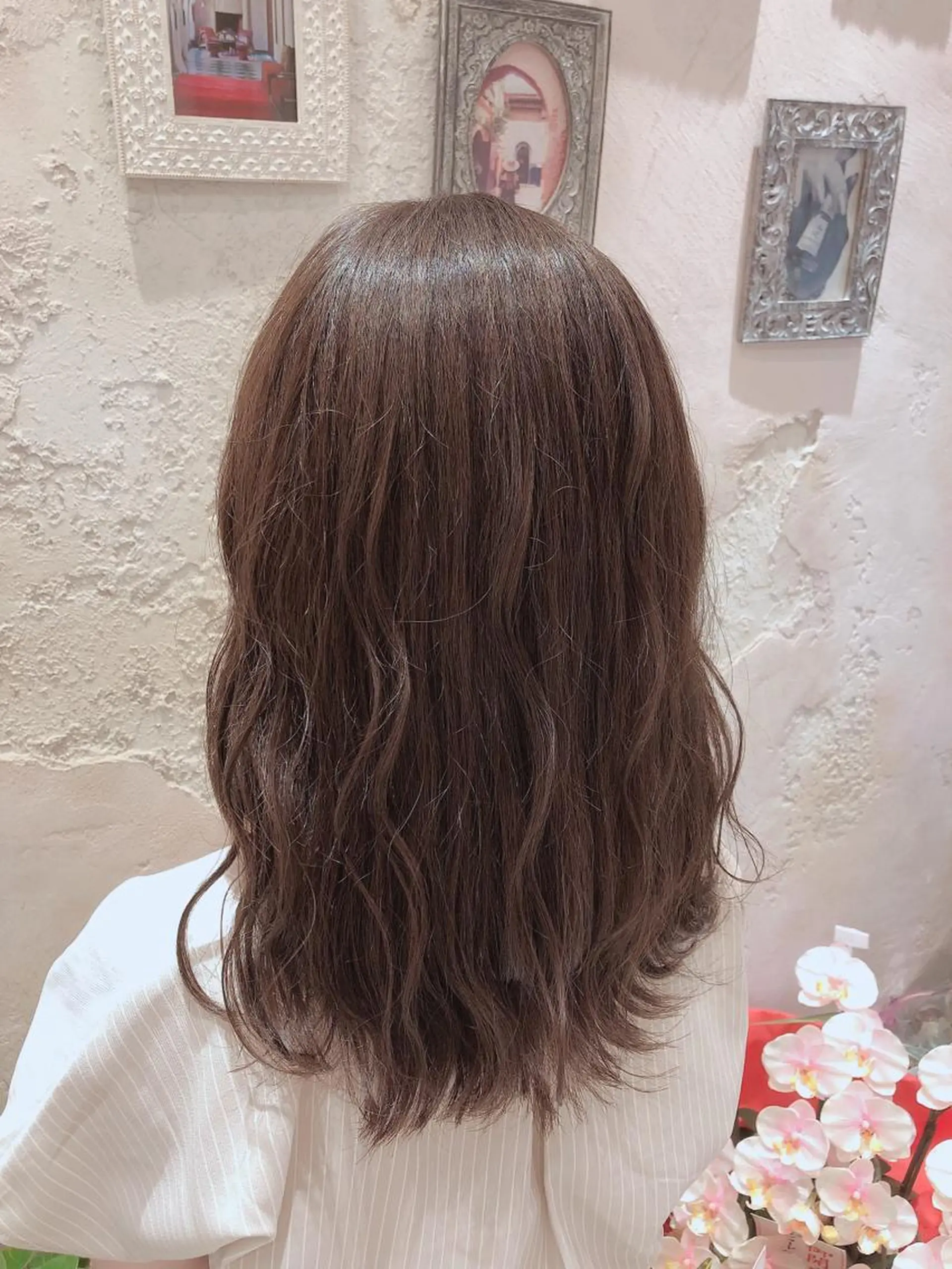 ミディアム カット ヘアカラー トリートメント 代表山口ひな 髪質改善のプロのヘアスタイル