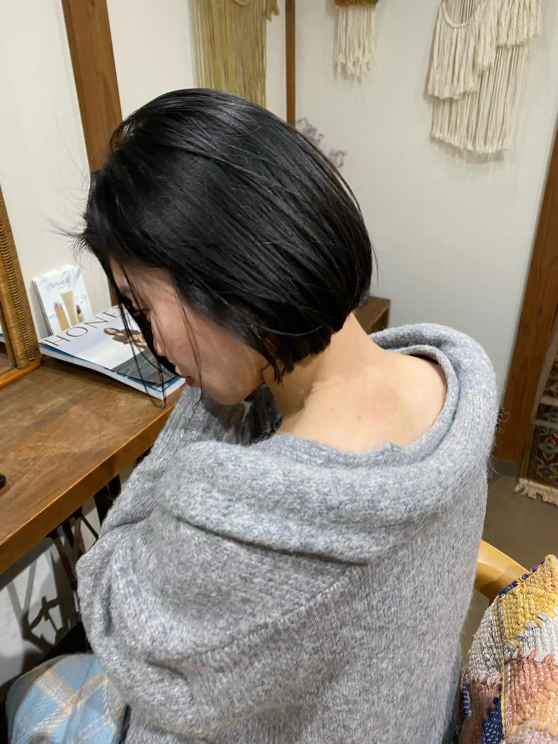 ショート ボブ 透け感たっぷり柔らか 梨花子🌼のヘアスタイル