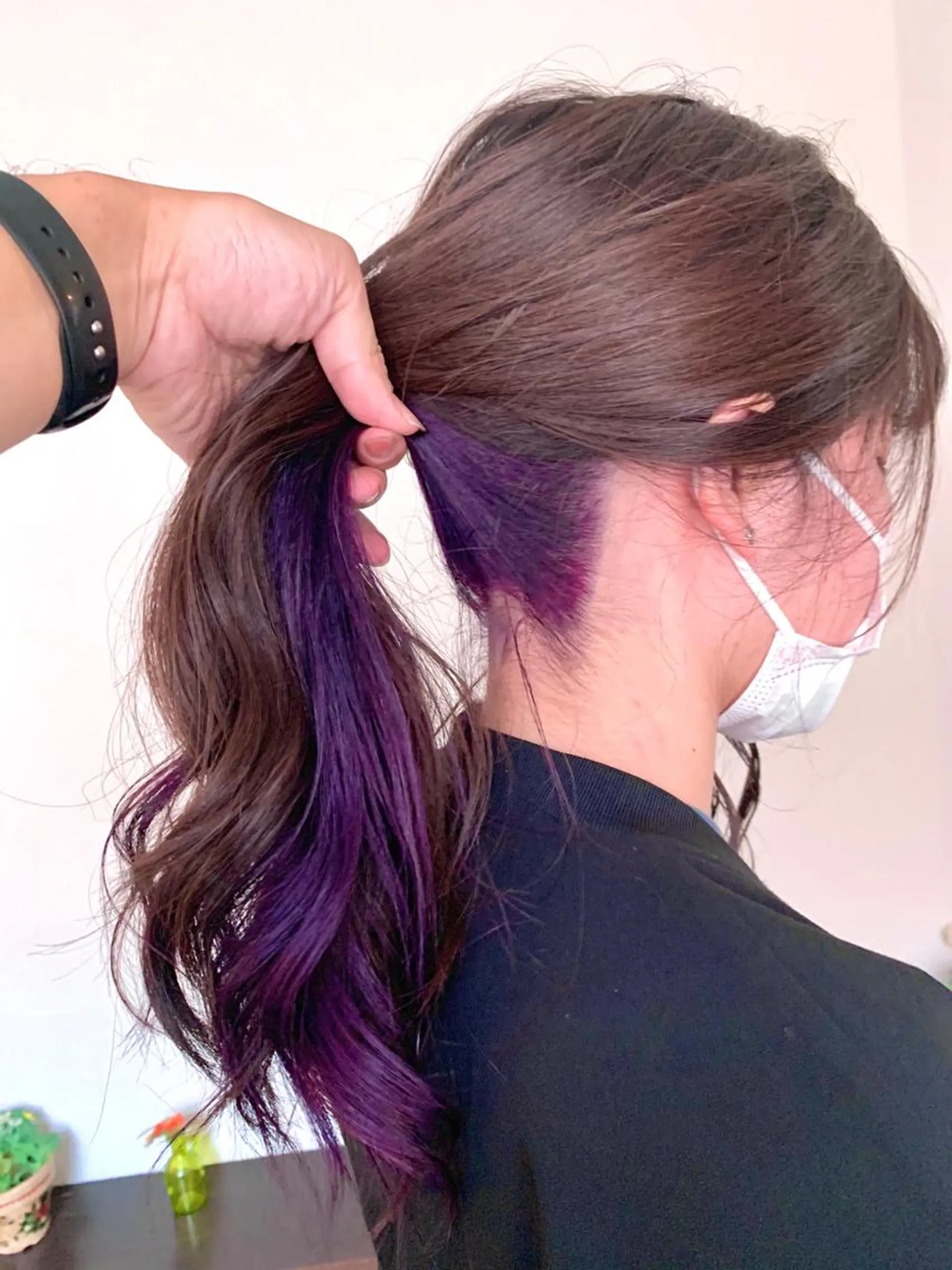 ミディアム ヘアカラー ブリーチ毛に縮毛矯正 ✨カラー✨山田 正幸のヘアスタイル