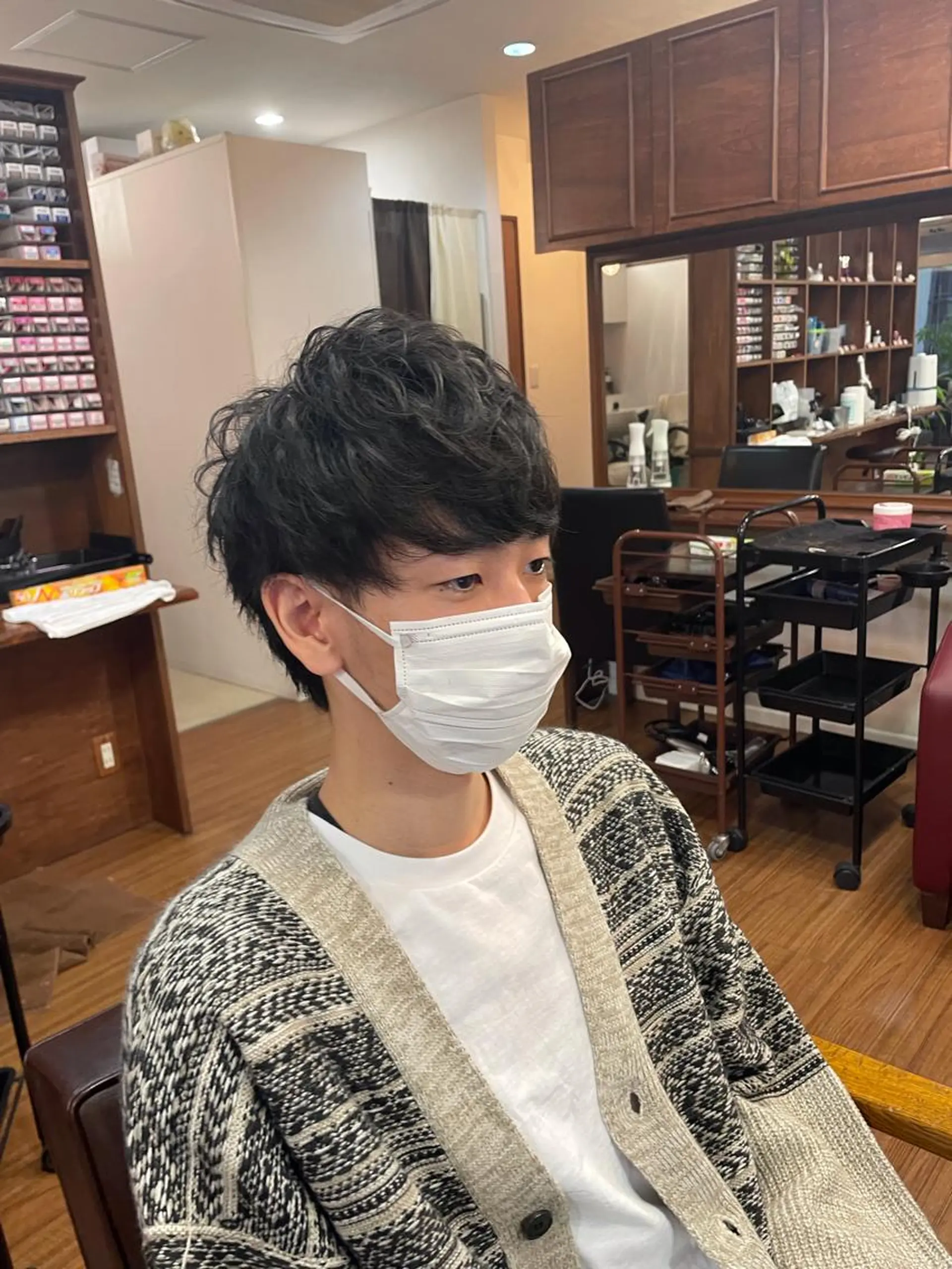 ショート メンズ マッシュ メンズパーマ 刈り上げ ショートヘア カット soin by poshのヘアスタイル