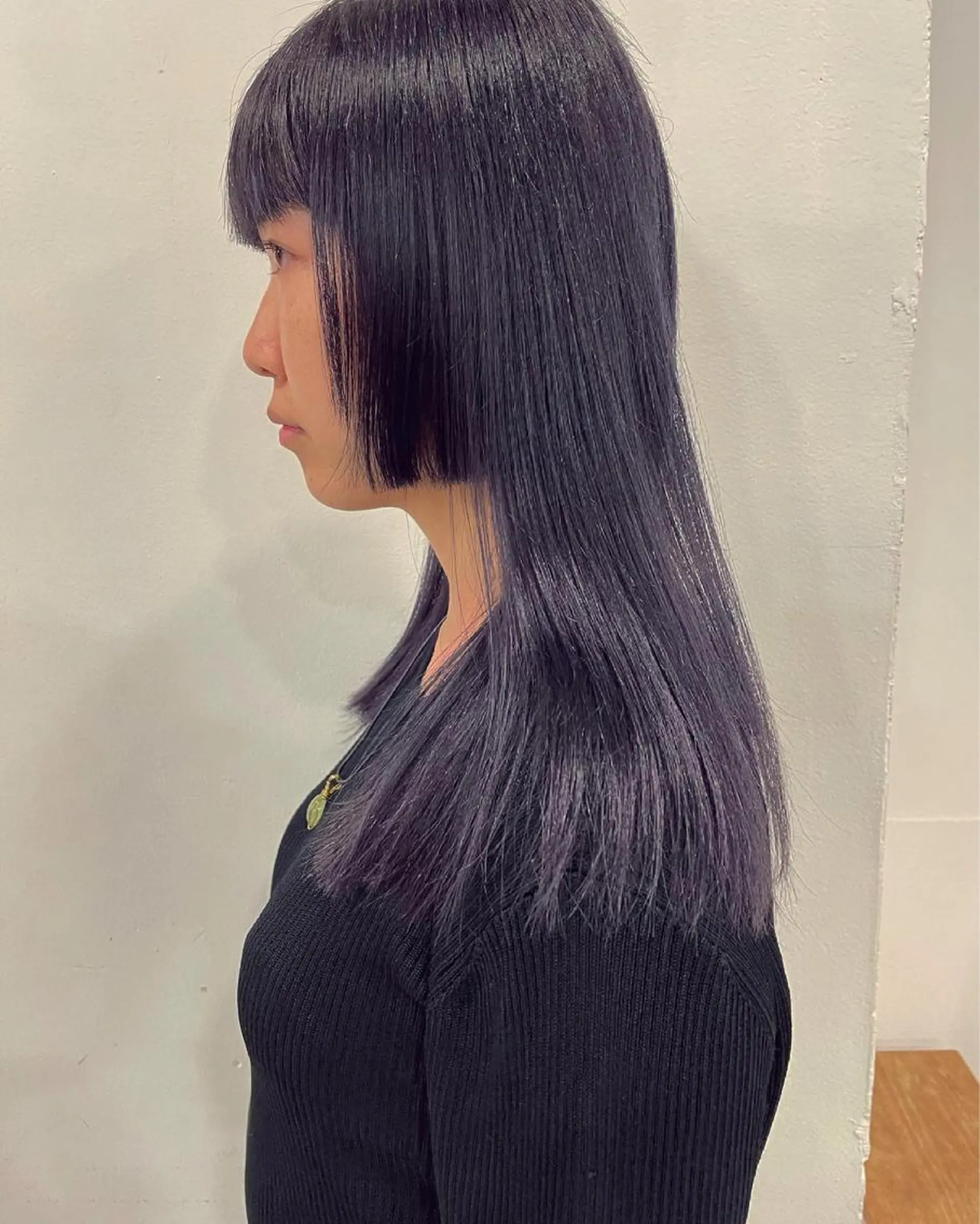 ロング カラー ブリーチ パープルカラー 吉田一輝 外国人パーマのヘアスタイル