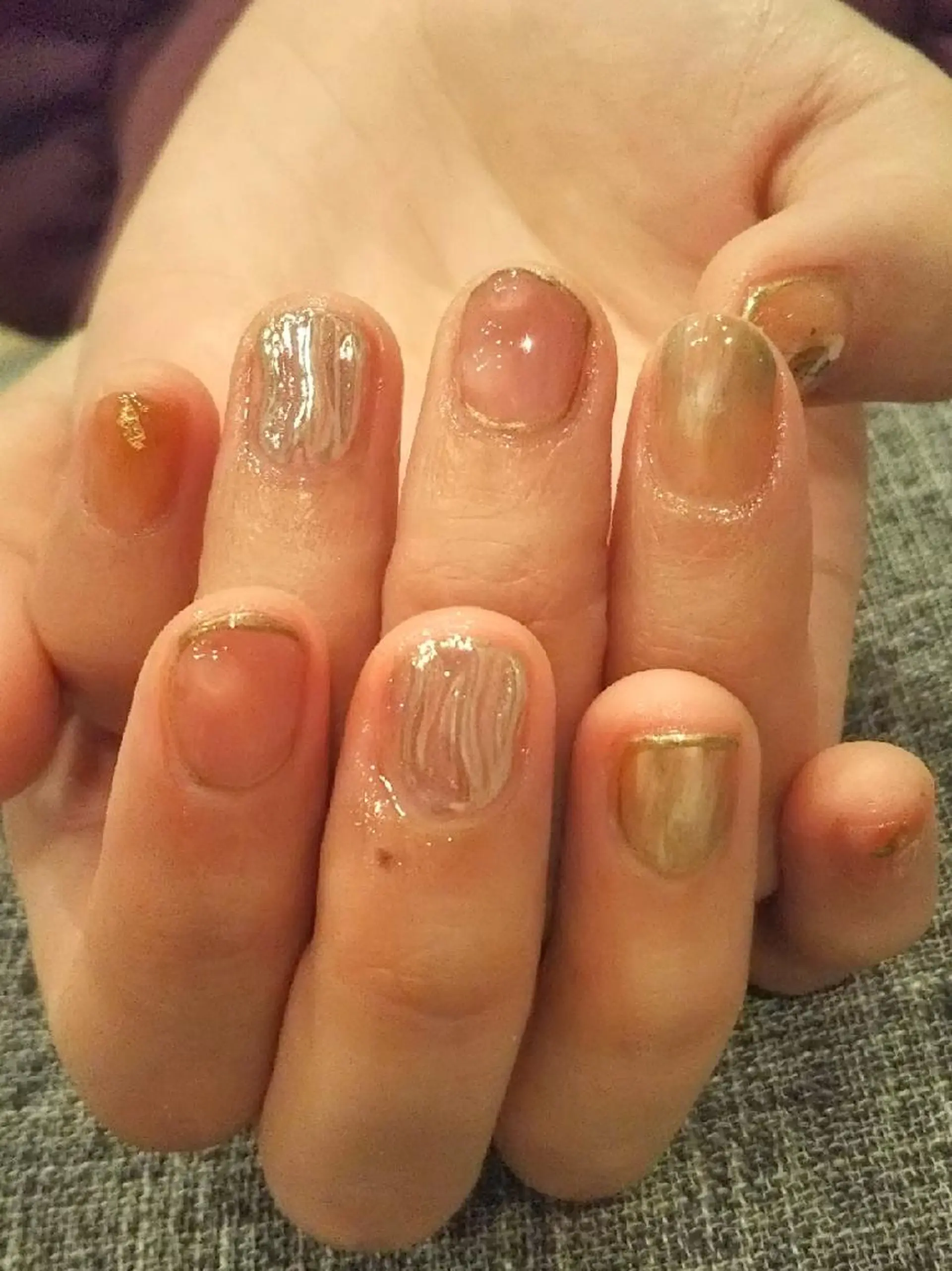 ネイル ニュアンスネイル ショートネイル ハンドネイル private salon mieのネイルデザイン