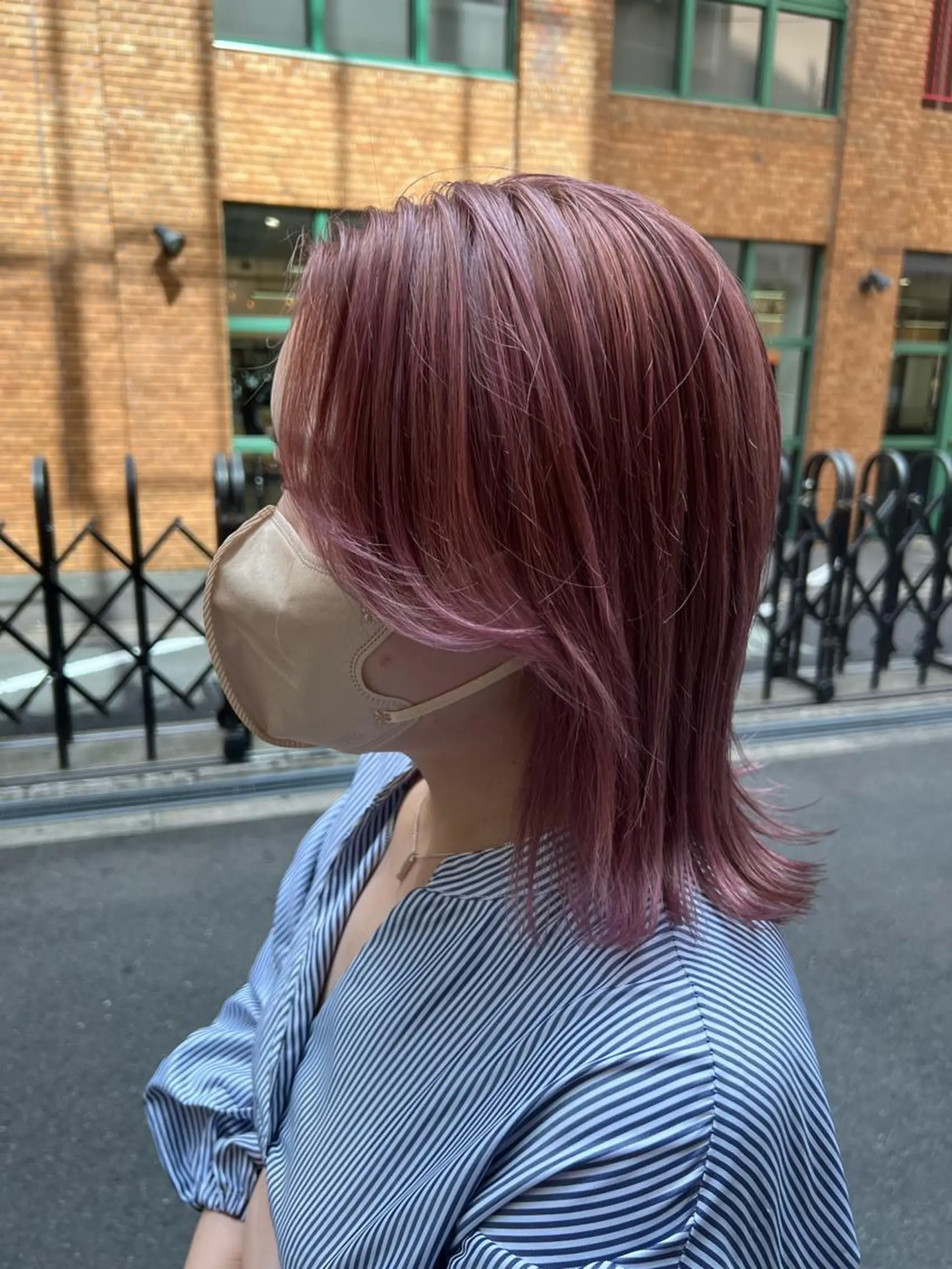 ミディアム カラー ブリーチ 髪質改善ストレート Kantaのヘアスタイル