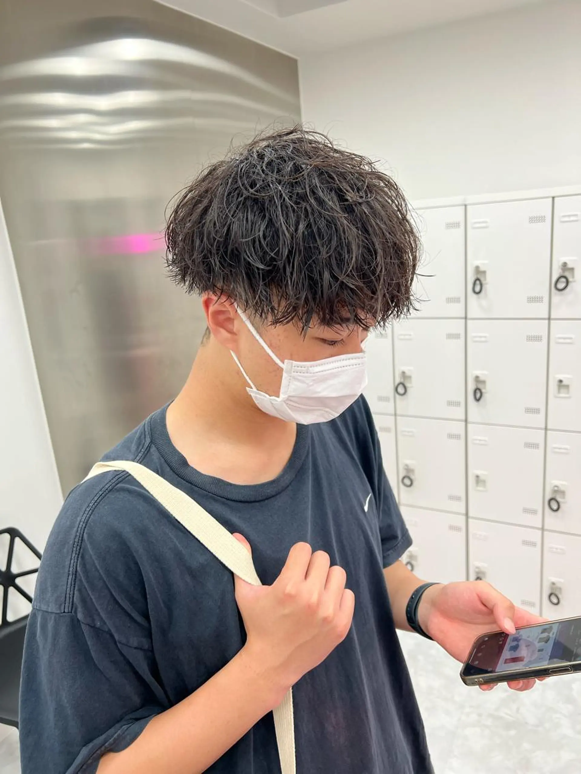 ショート カラー パーマ メンズ メンズパーマ特化 TAIGAのヘアスタイル