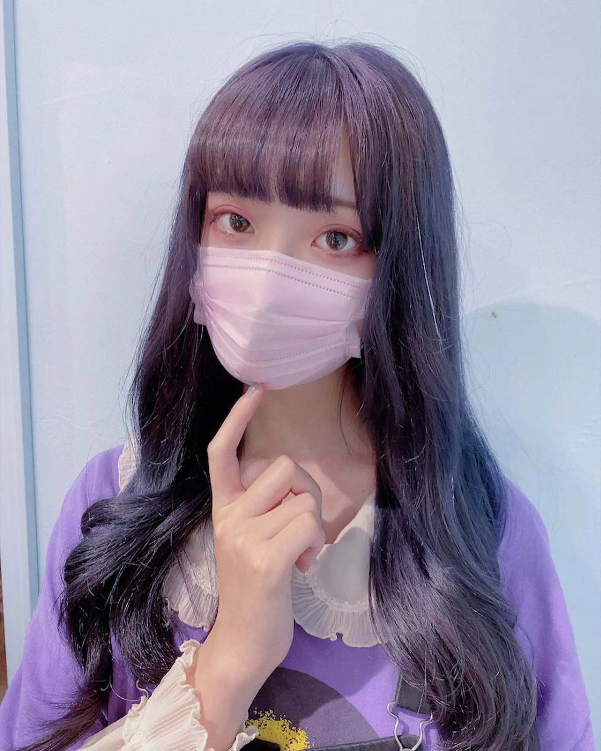 ロング カラー ヘアアレンジ ヘアカラー トリートメント ヘアセット 韓国レイヤーカット/ 儚げカラーチナツのヘアスタイル