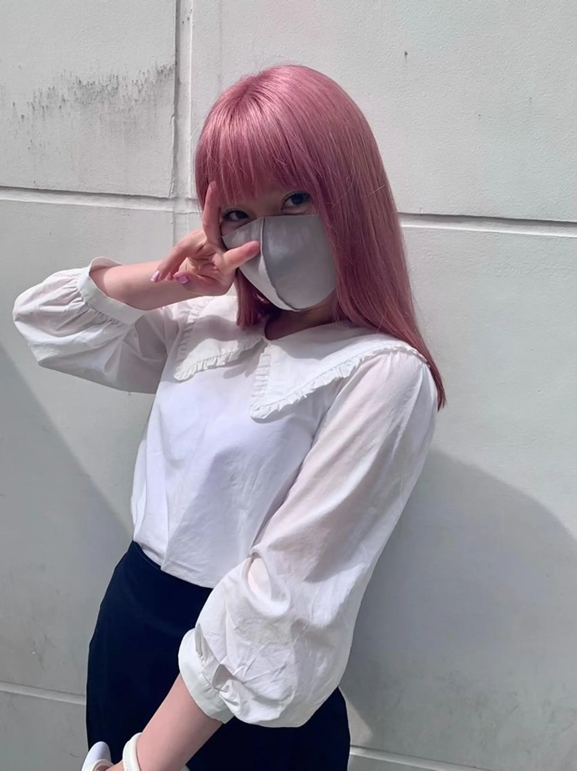 ロング カラー メンズ メンズブリーチ ブリーチ ピンクカラー ホワイトピンク ヘアカラー トリートメント THE./ブリーチ 透感カラー/髪質改善のヘアスタイル