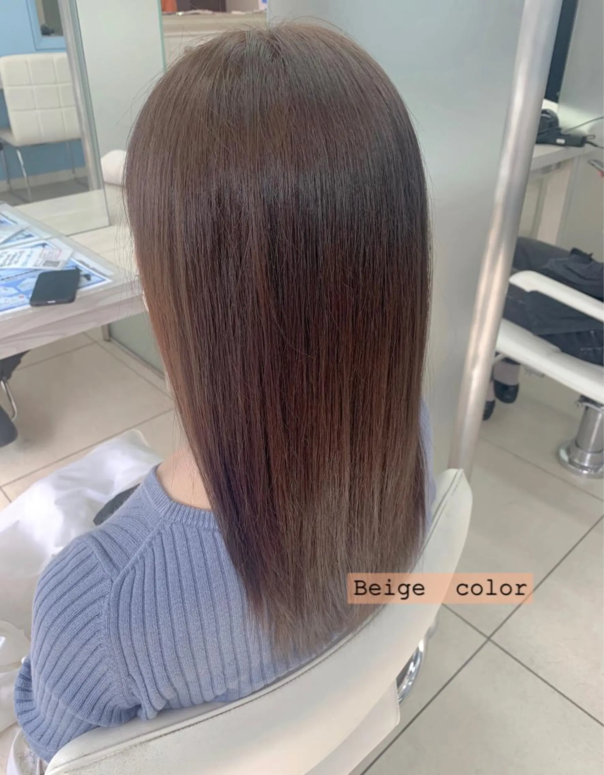 ロング カラー ベージュカラー ヘアカラー トリートメント ヘッドスパ ✂︎レディース のメンズカット屋さんのヘアスタイル