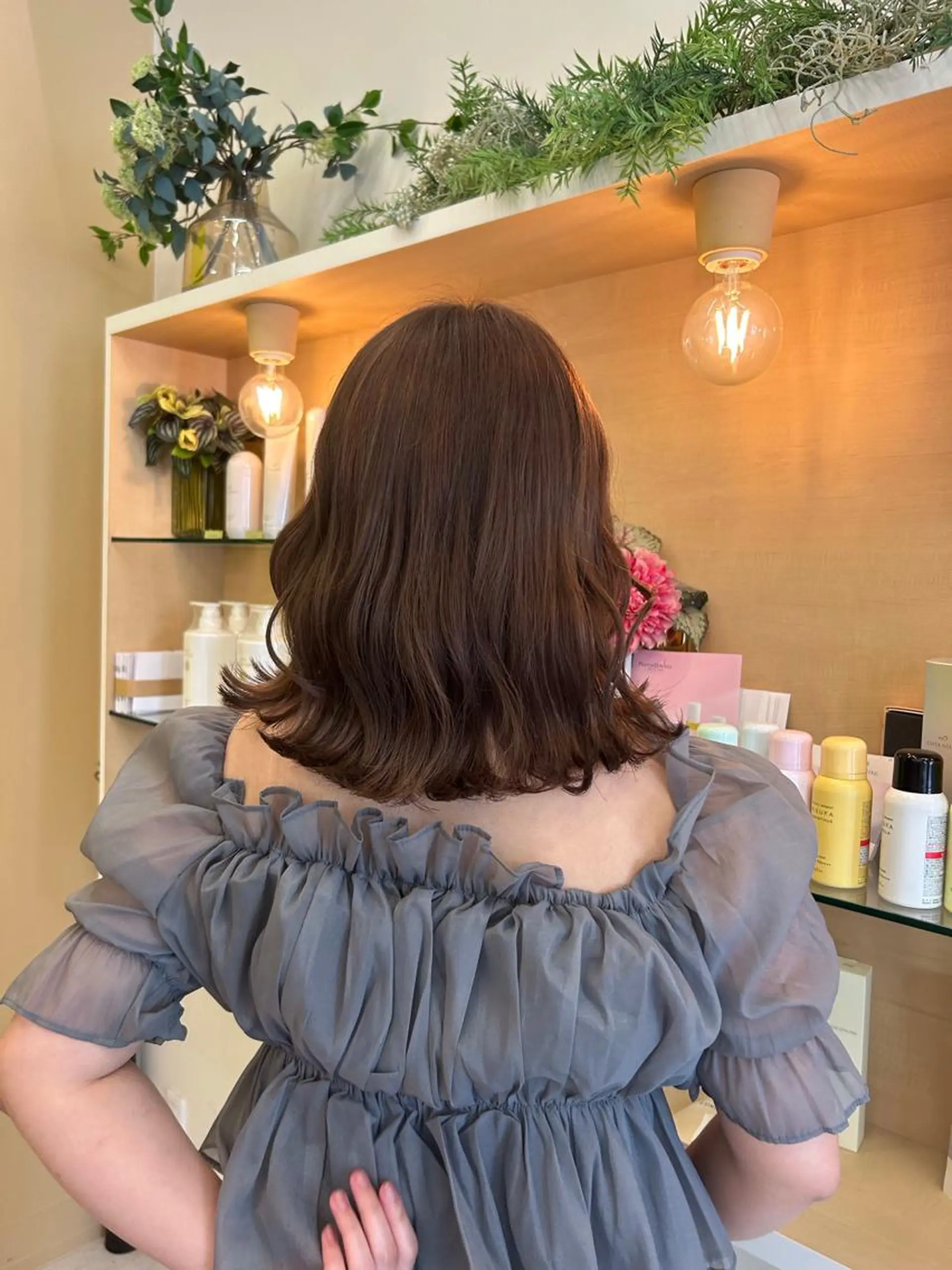 ミディアム カラー ヘアアレンジ 山下 とよかのヘアスタイル