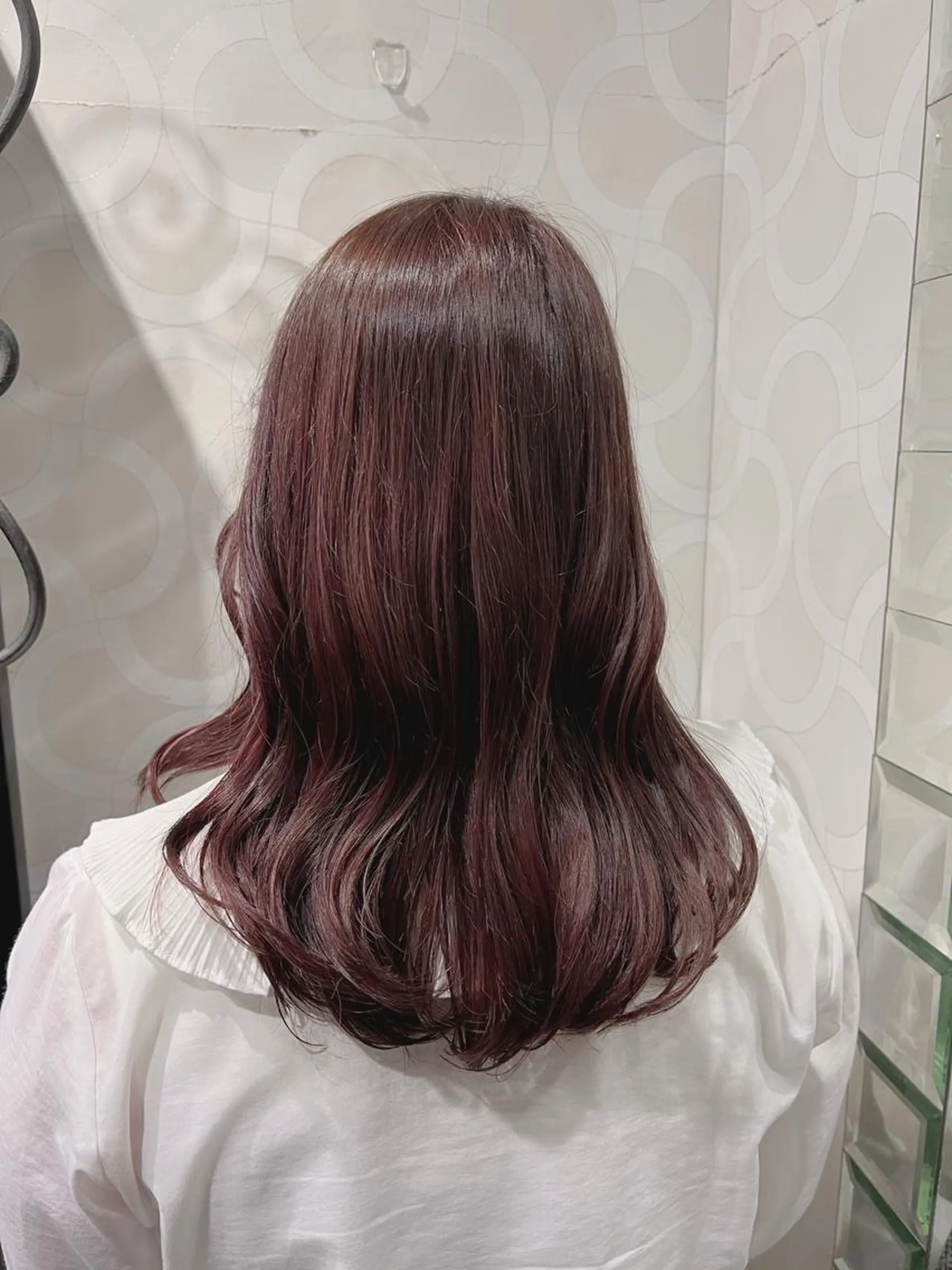 ミディアム カラー ブラウンカラー ピンクカラー ピンクブラウン 韓国ヘア ♡tomimaのヘアスタイル